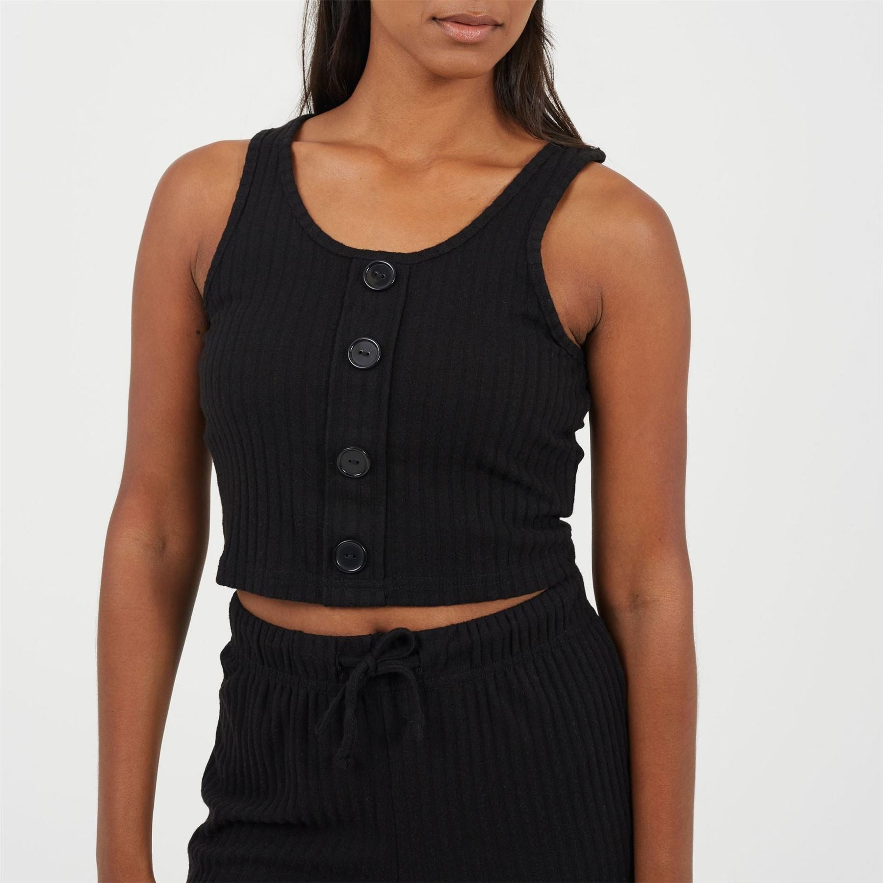 Brave Soul Sleeveless Scoop Neck Lounge Set