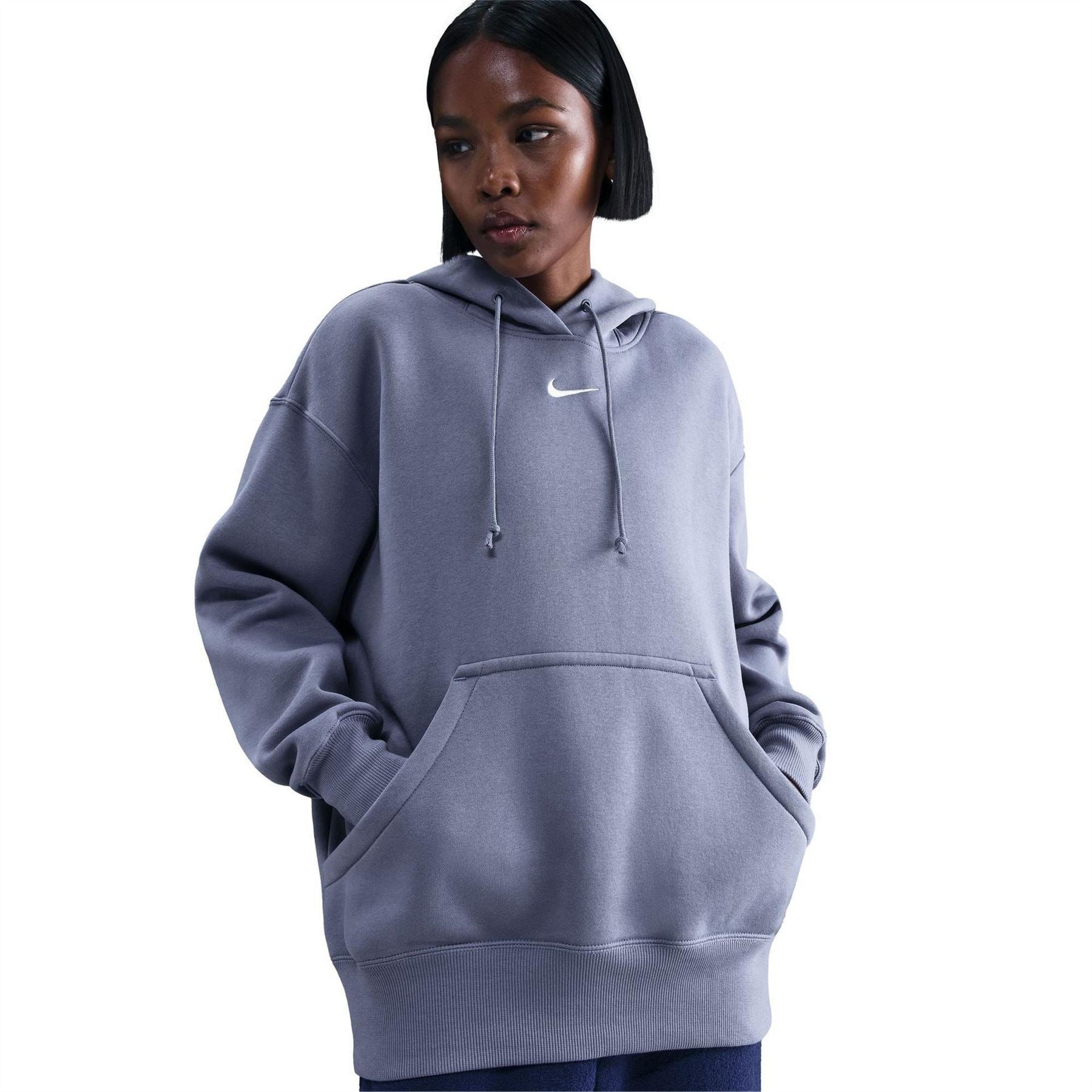 Nike Phoenix Fleece Oversize Fit Drop Shoulder Long Sleeve Hooded Neck Sweatshirt