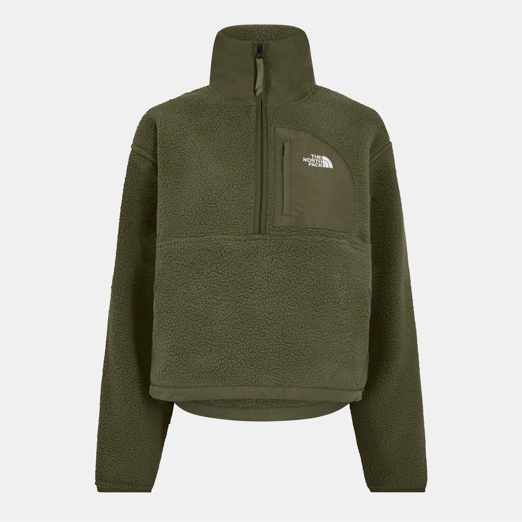 The North Face Womens Yumiori Solid Patterned Half Zipper Ribbed Cuff Jacket