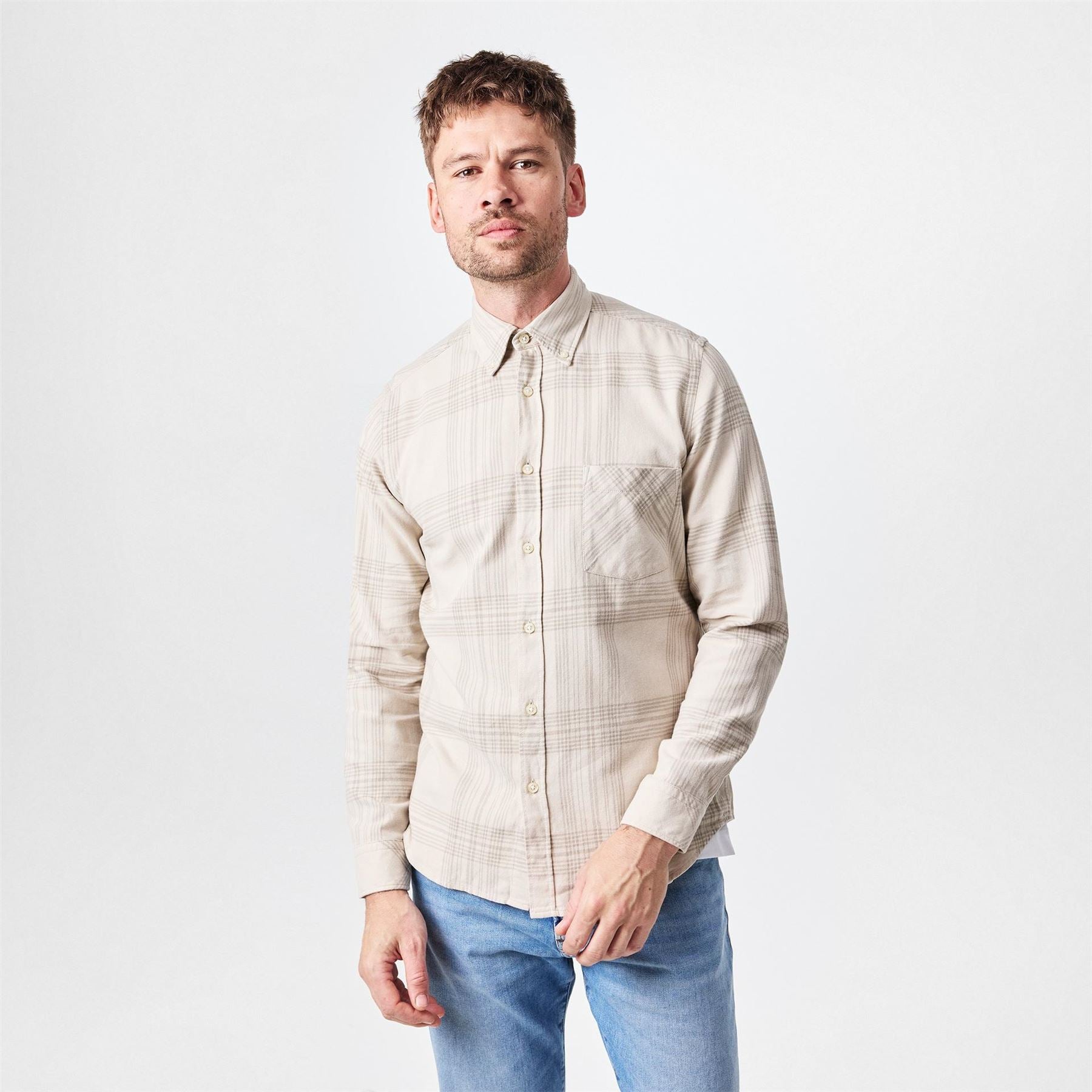 Boss Rickert M Orange Long Sleeve Patterned Shirt