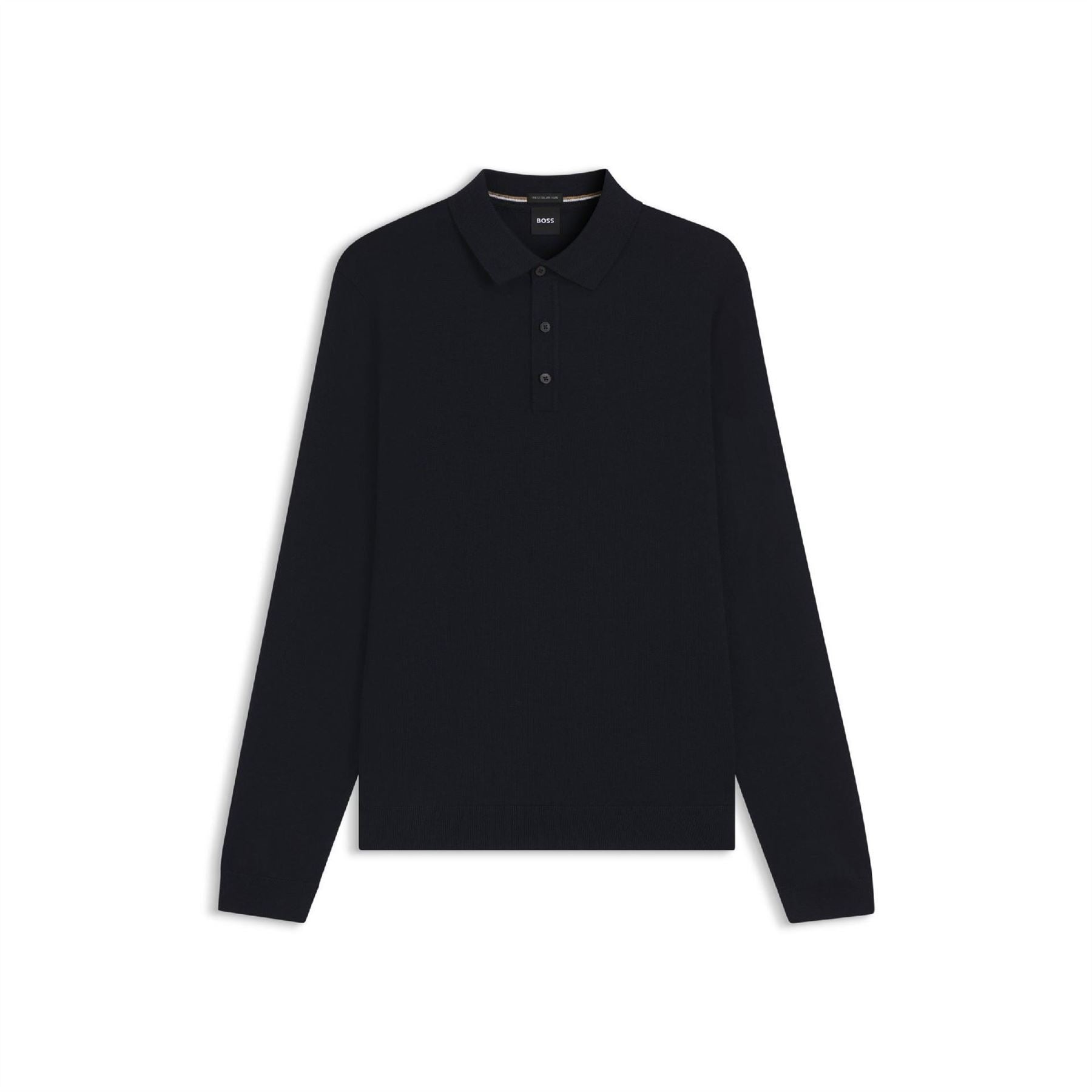 Boss Collared Neck Long Sleeve Regular Fit Shirt