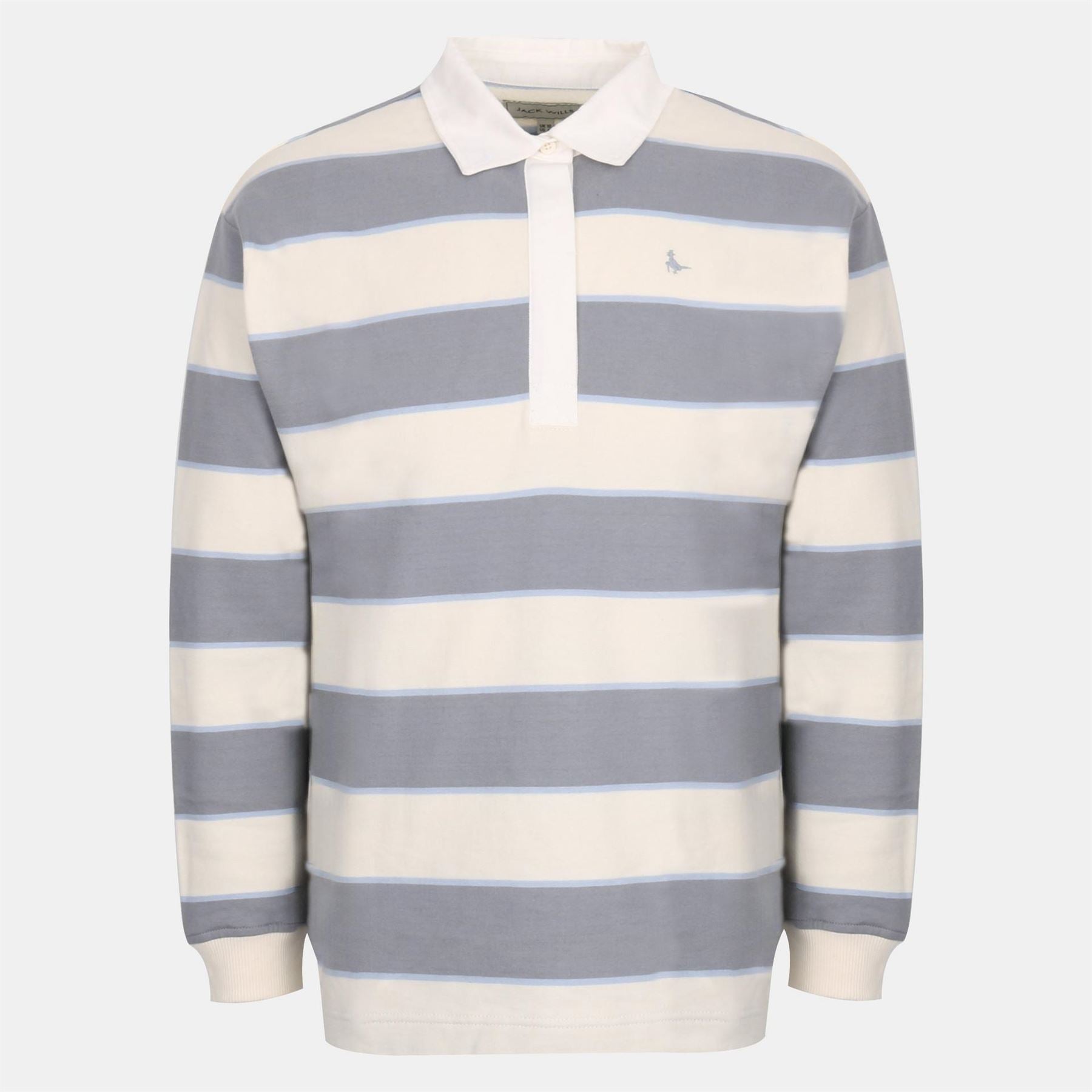 Jack Wills Cotton Polo Neck Long Sleeve Oversized Fit T Shirt