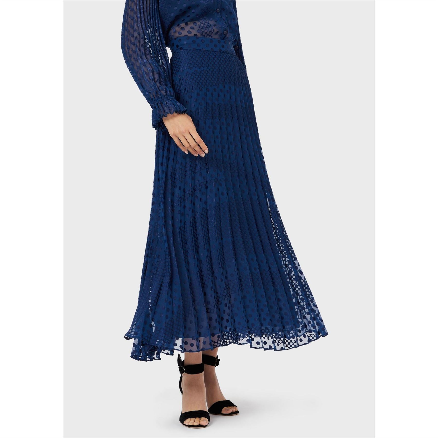 Emporio Armani Plet Maxi A-Line Skirt