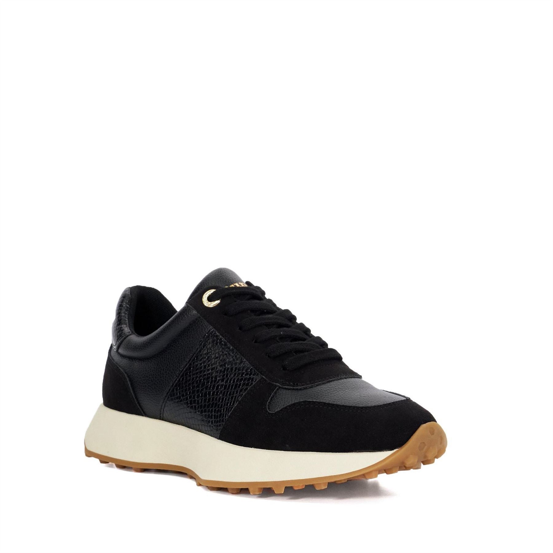 Dune London Ld99 Snake Skin Textured Low Top Sneakers