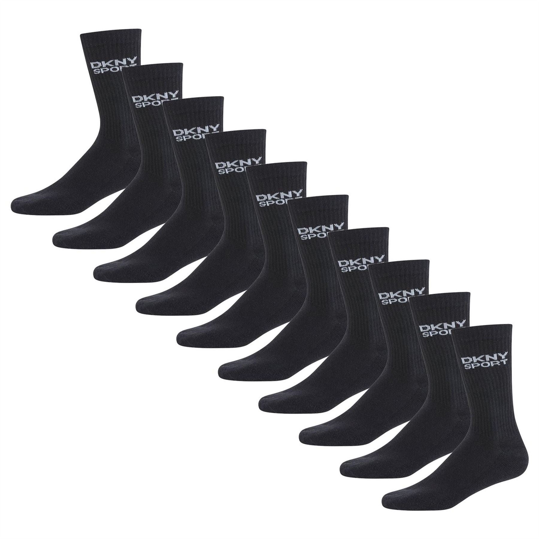 DKNY Mens 10 Pack Sports Socks Radde
