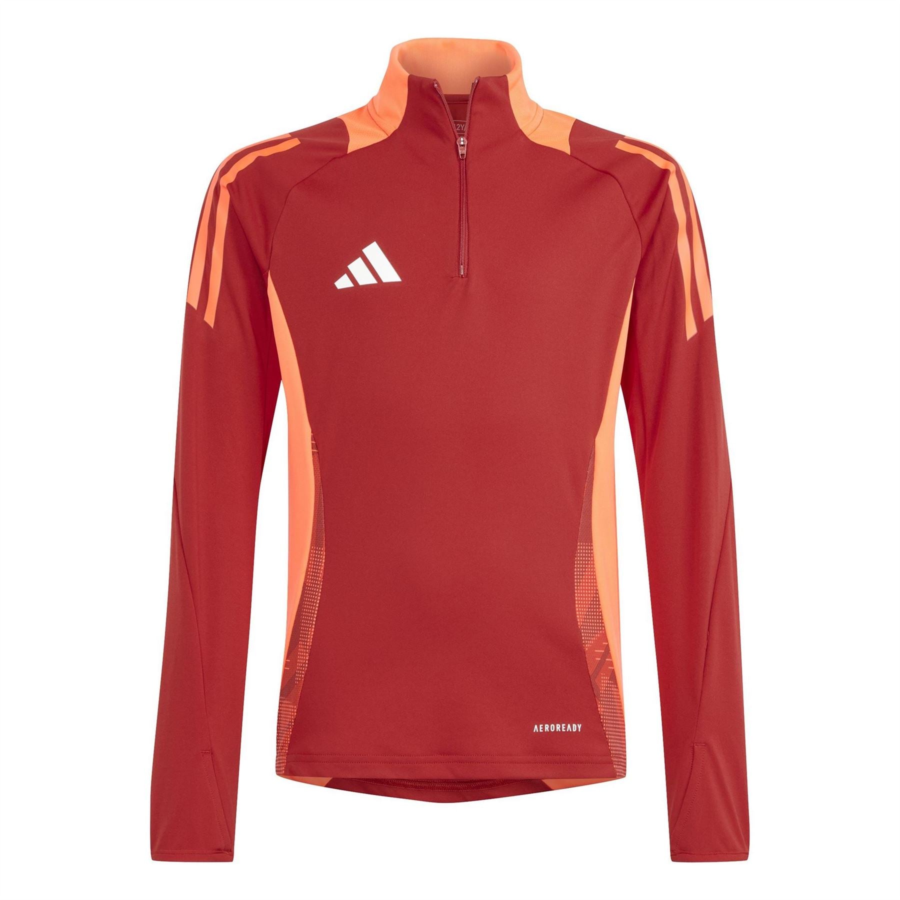 adidas Kids Three Bar Logo Funnel Neck Long Sleeve Athletic Top