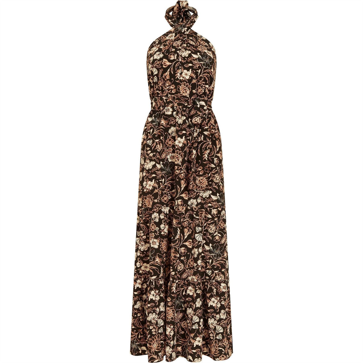 Yumi Batik Cross Neck Maxi Dress