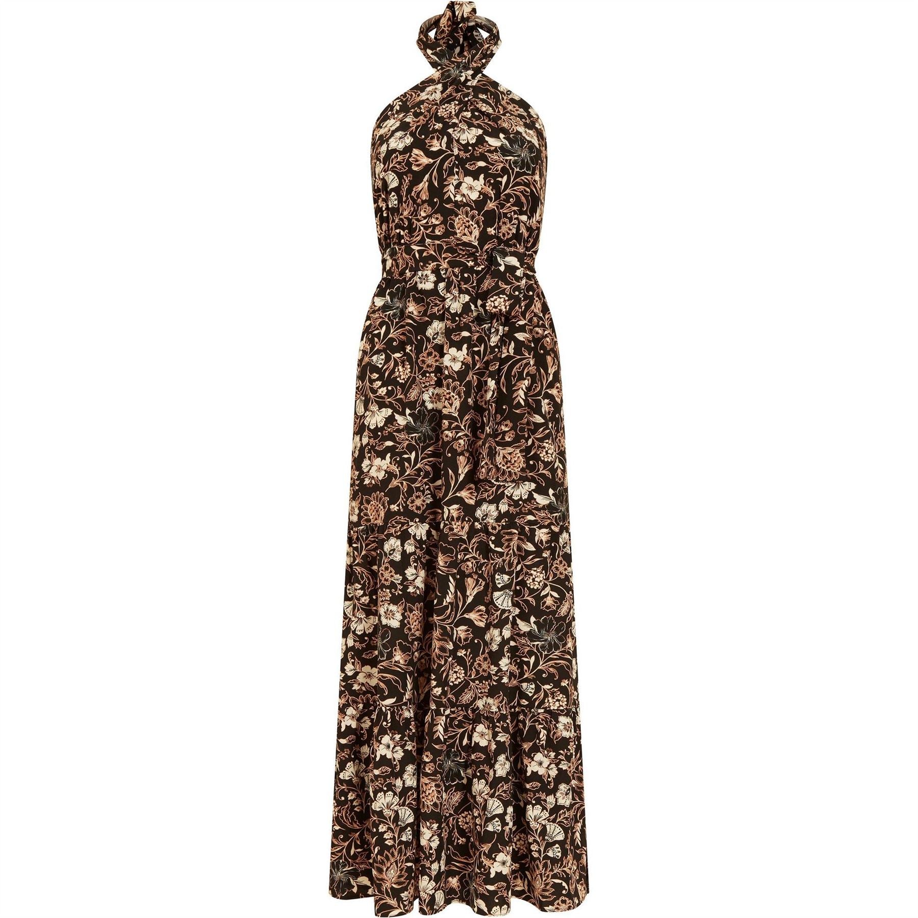 Yumi Batik Cross Neck Maxi Dress