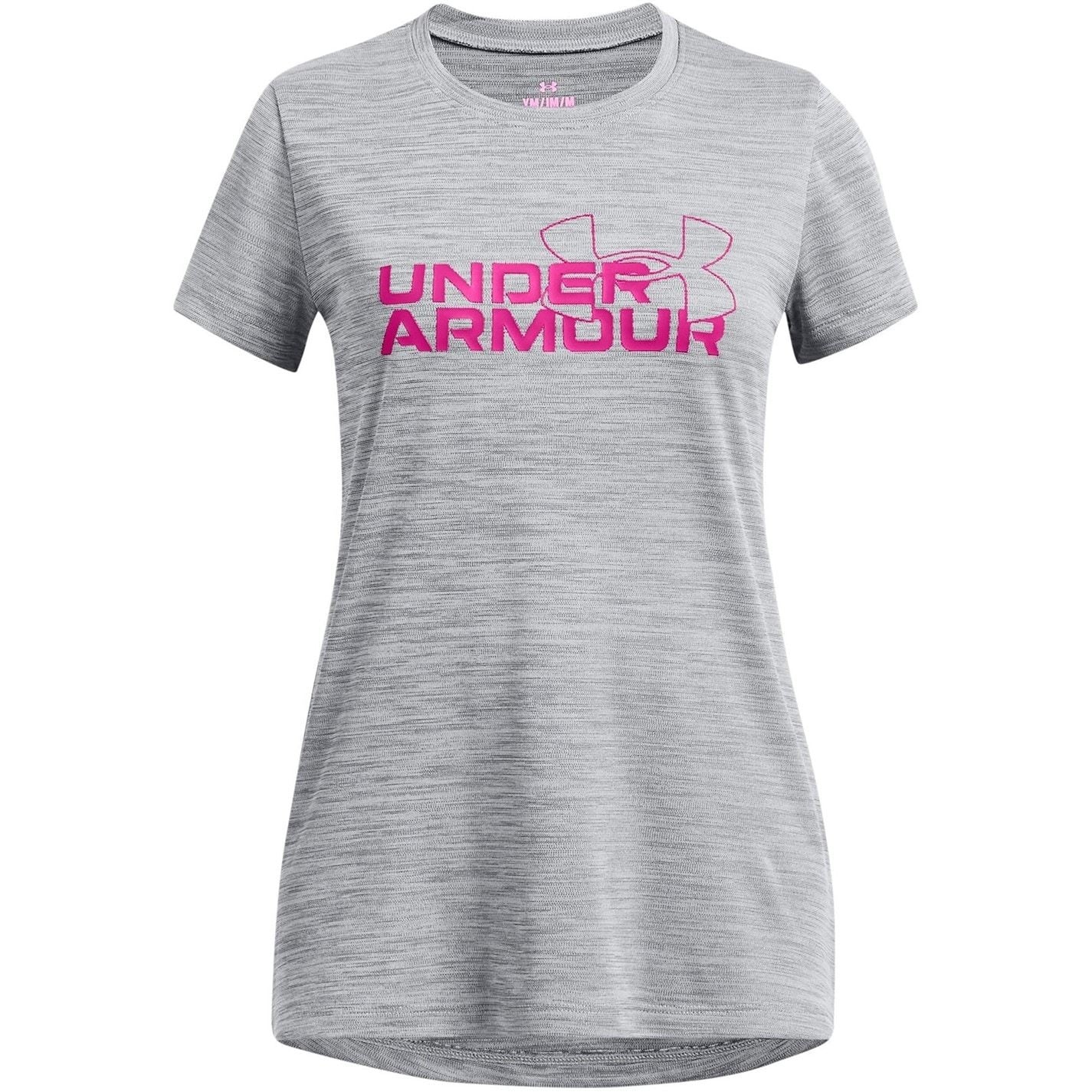 Under Armour Armour Ua G Tech Twist Wdmk Logo Ss Gym Top Girls