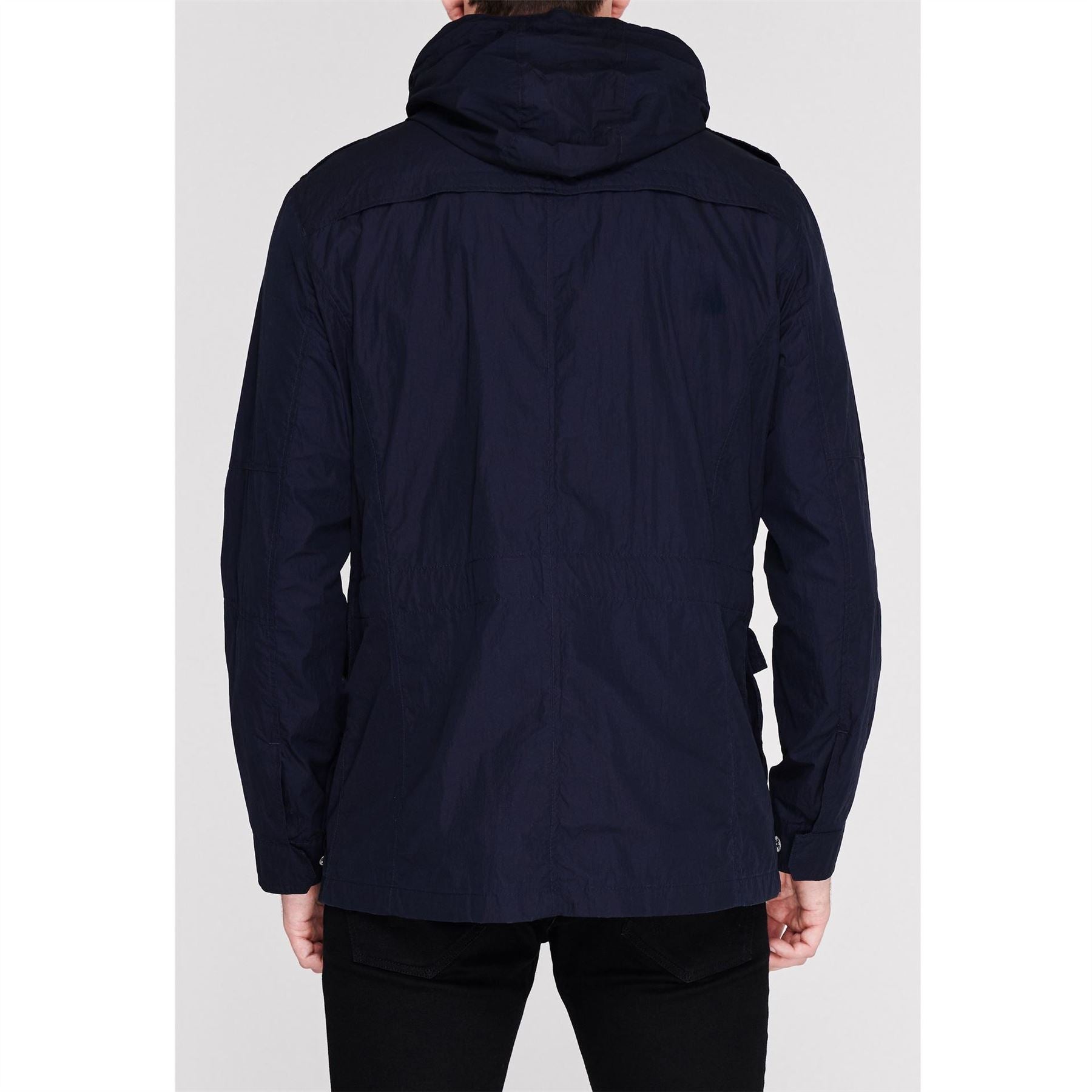 Bugatti  Double Breasted Water Resistant Hooded Pea Coat