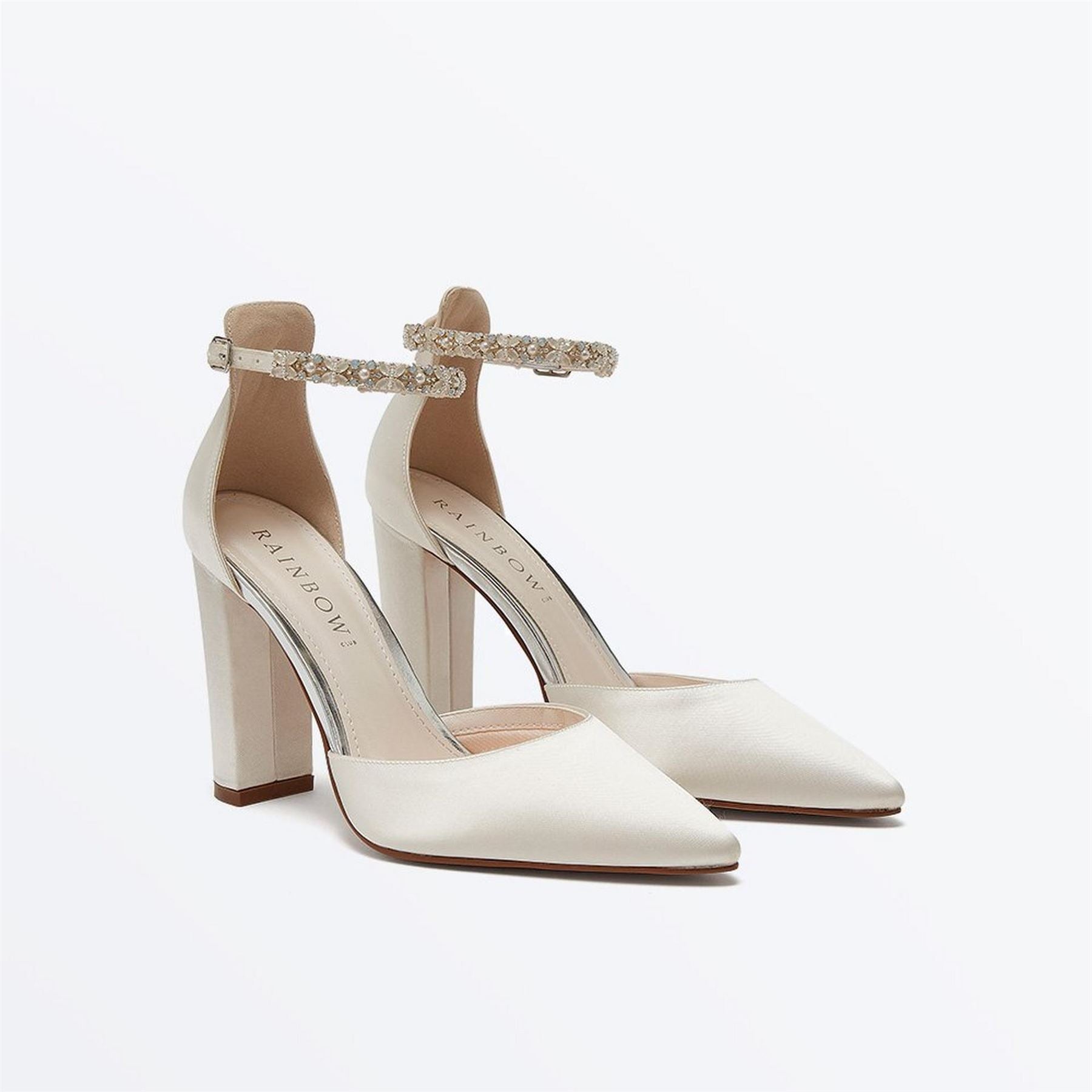 Rainbow Block Heel Court Shoes