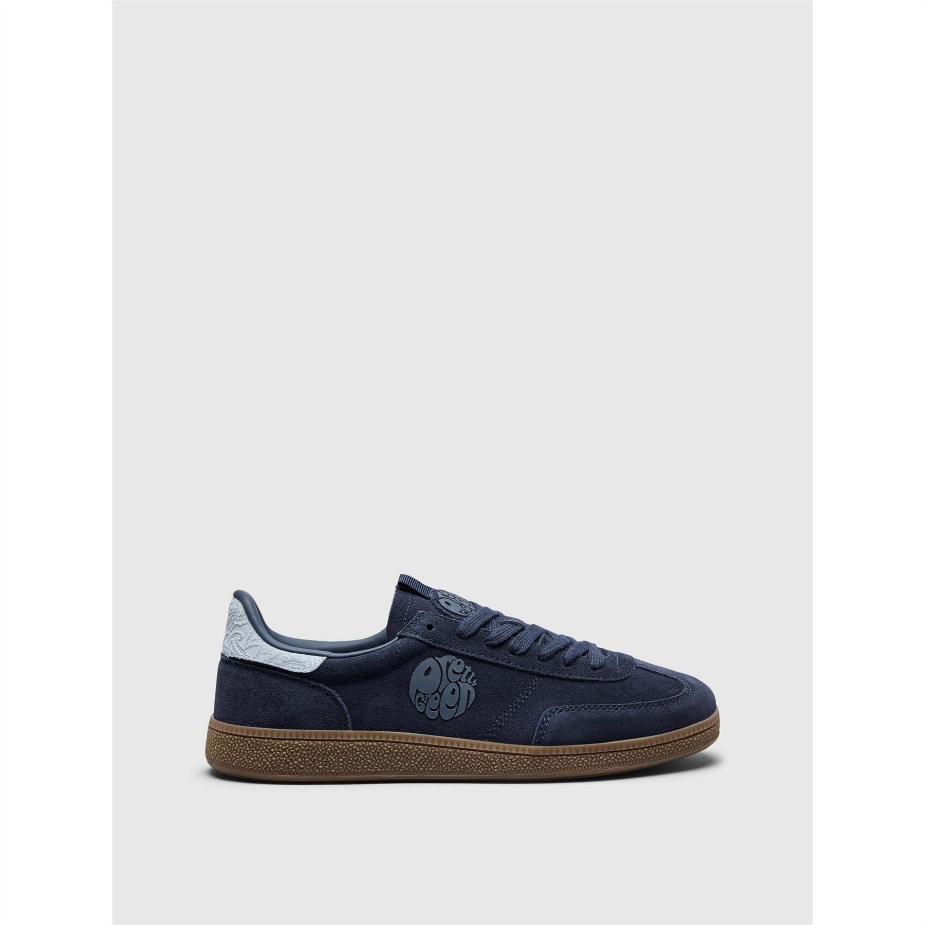 Pretty Green Suede Round Toe Flat Heel Trainers