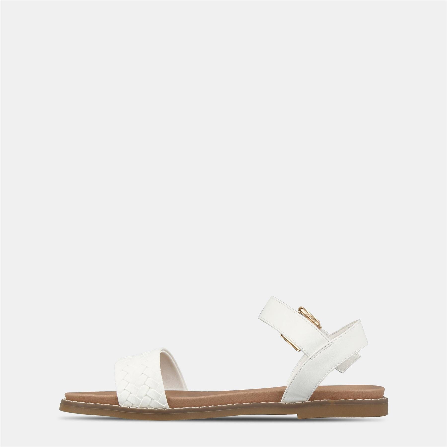 Miso Interweave Textured Open Toe Flatform Slides