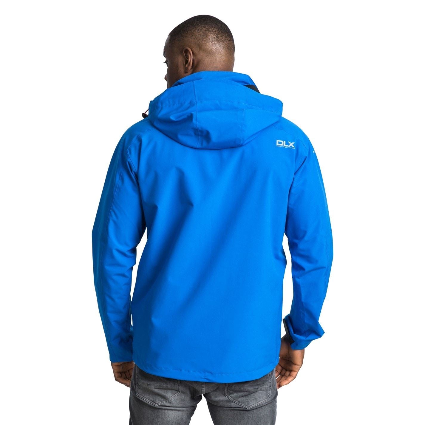 DLX Kumar Hooded Solid Patterned Zipped Pocket Rain Jacket