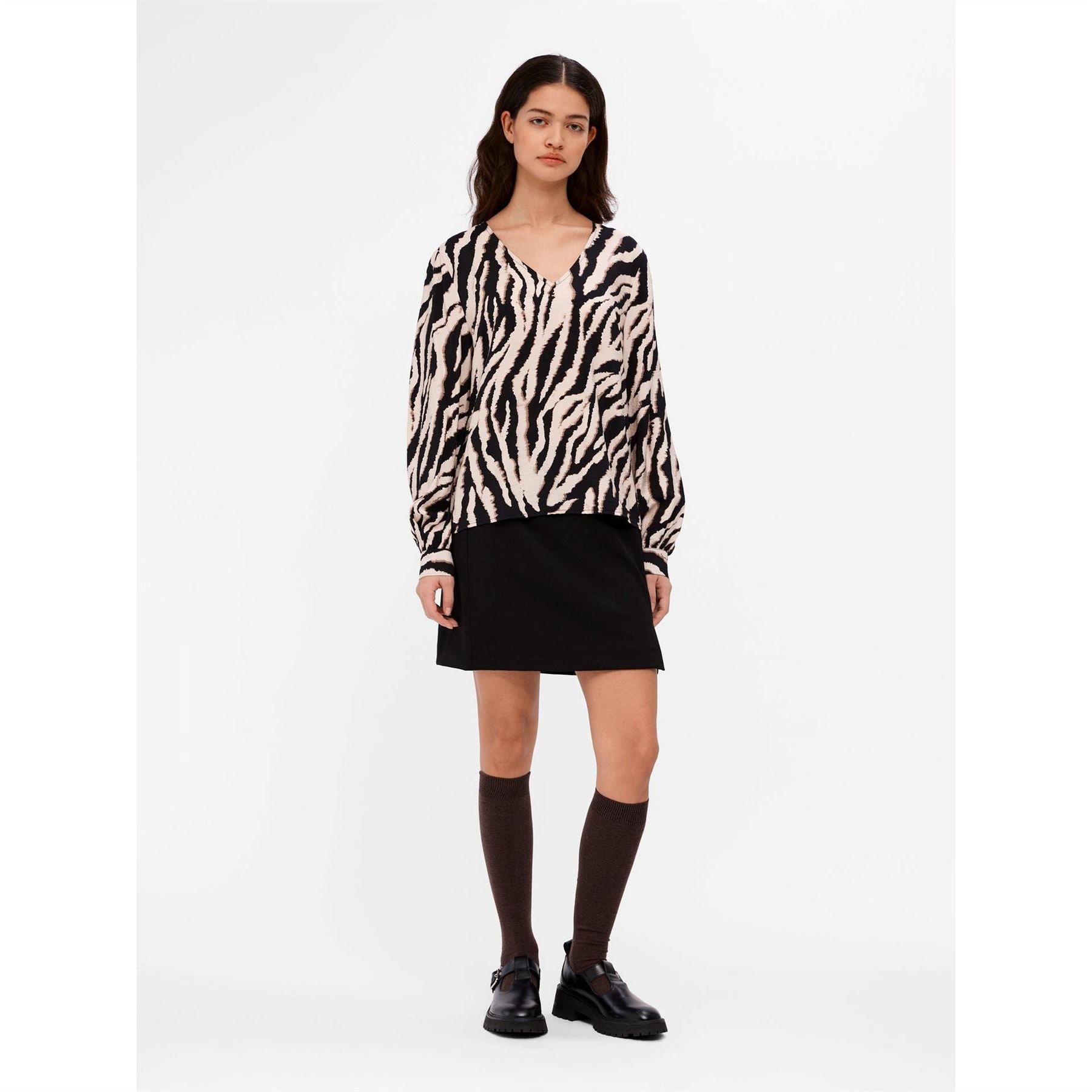 Object V Neck Long Sleeve Regular Fit Blouse