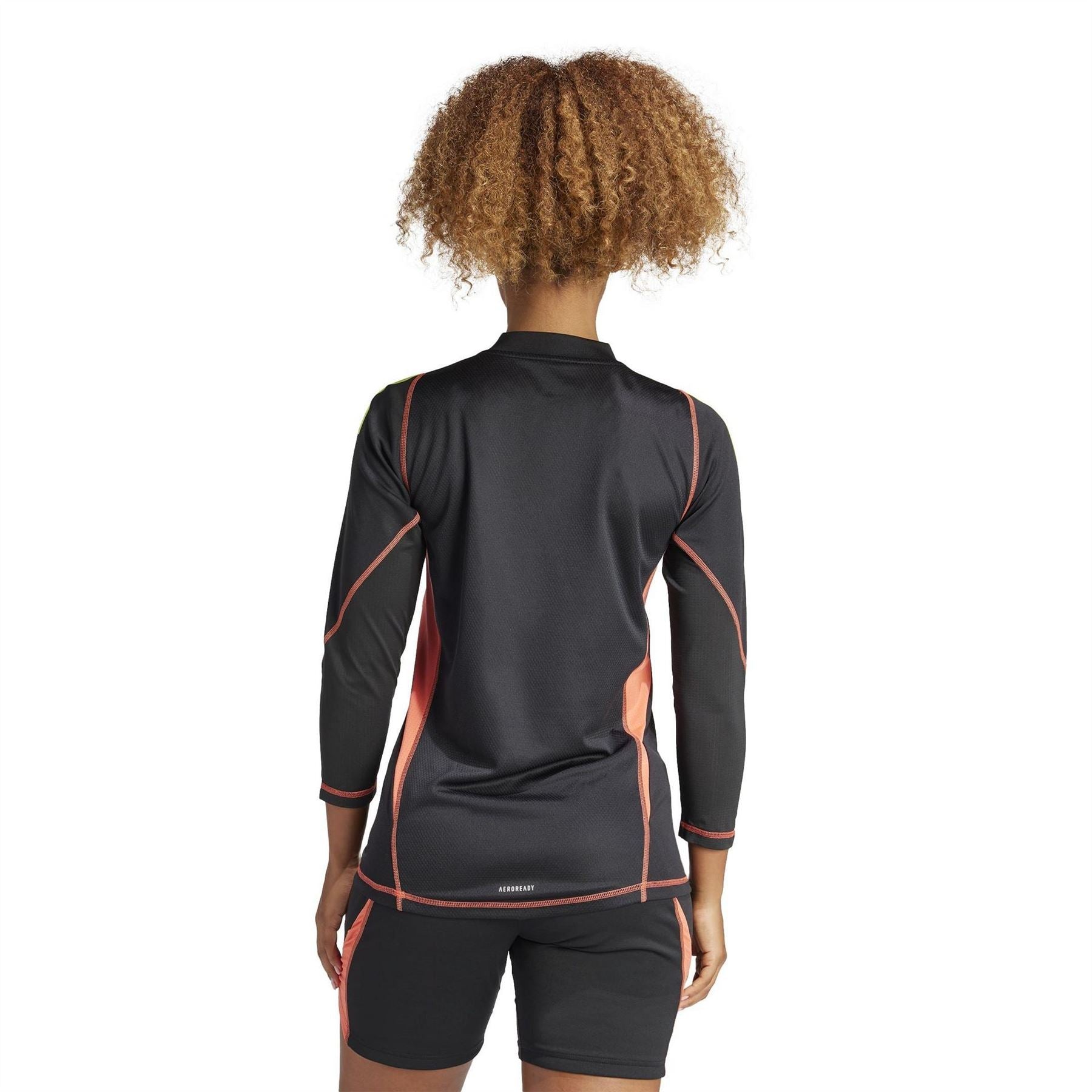 adidas Mock Neck Three Quarter Sleeve Jersey T-Shirt