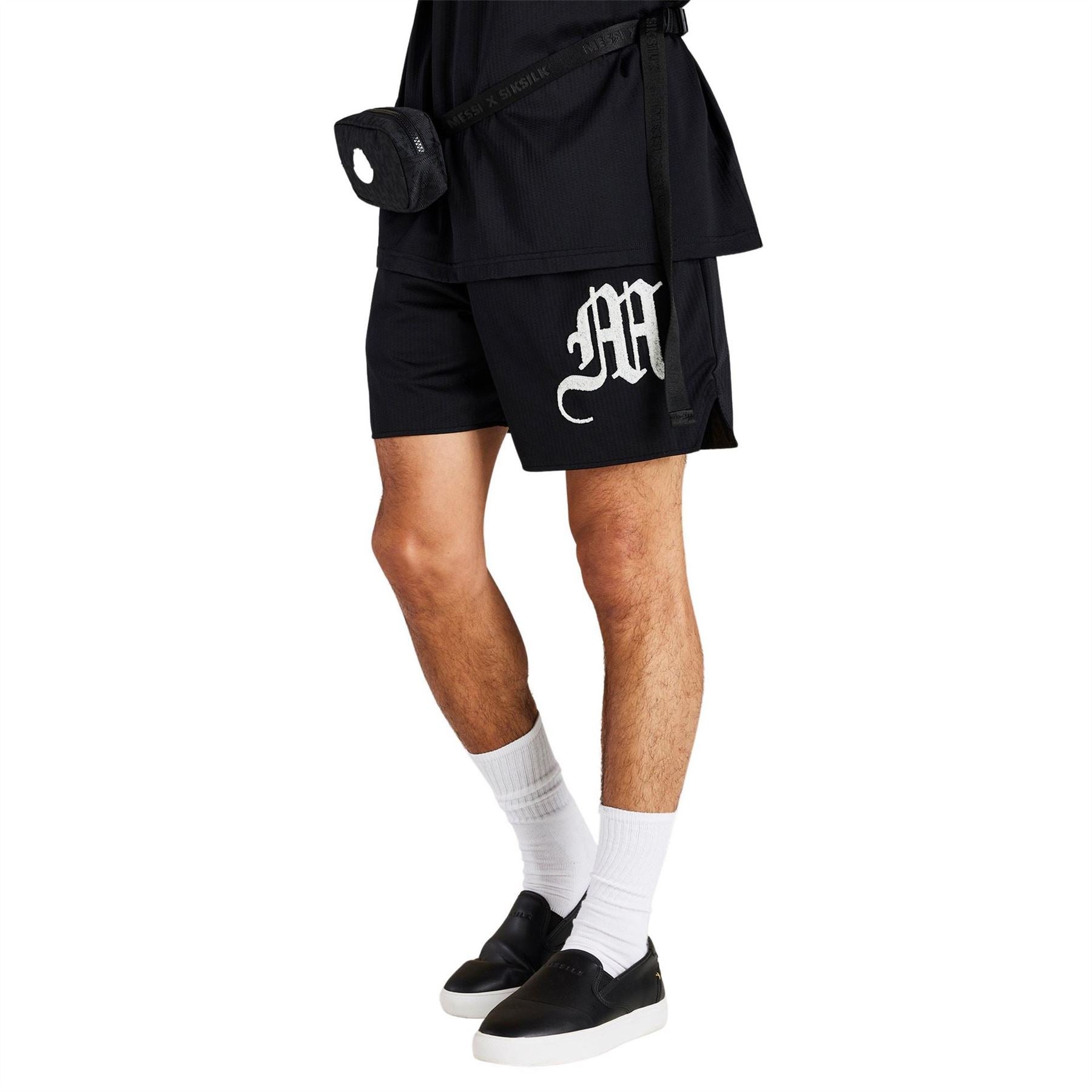 SikSilk Lettering Athletic Shorts