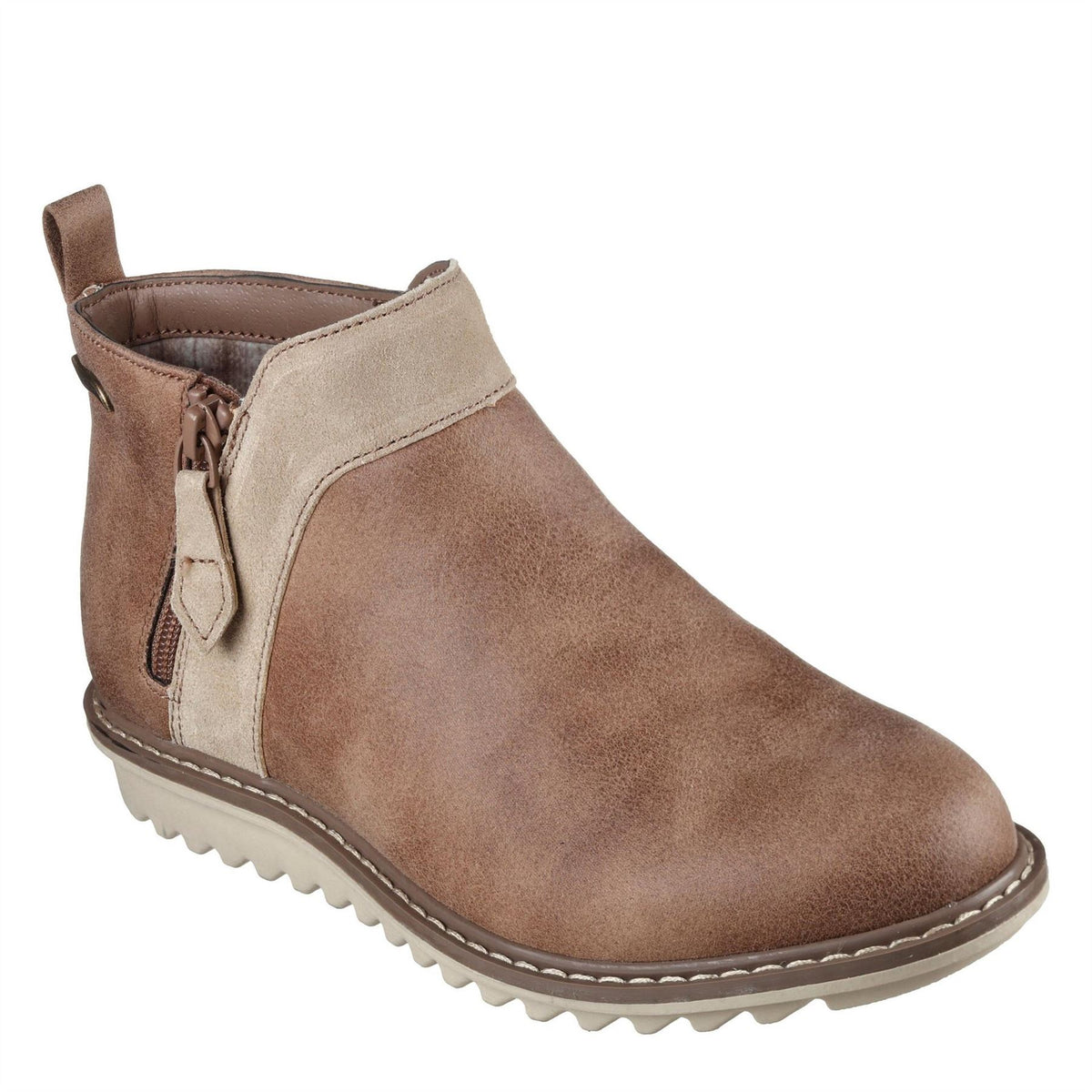 Skechers Arch Fit Ankle Boots with Side Zipper