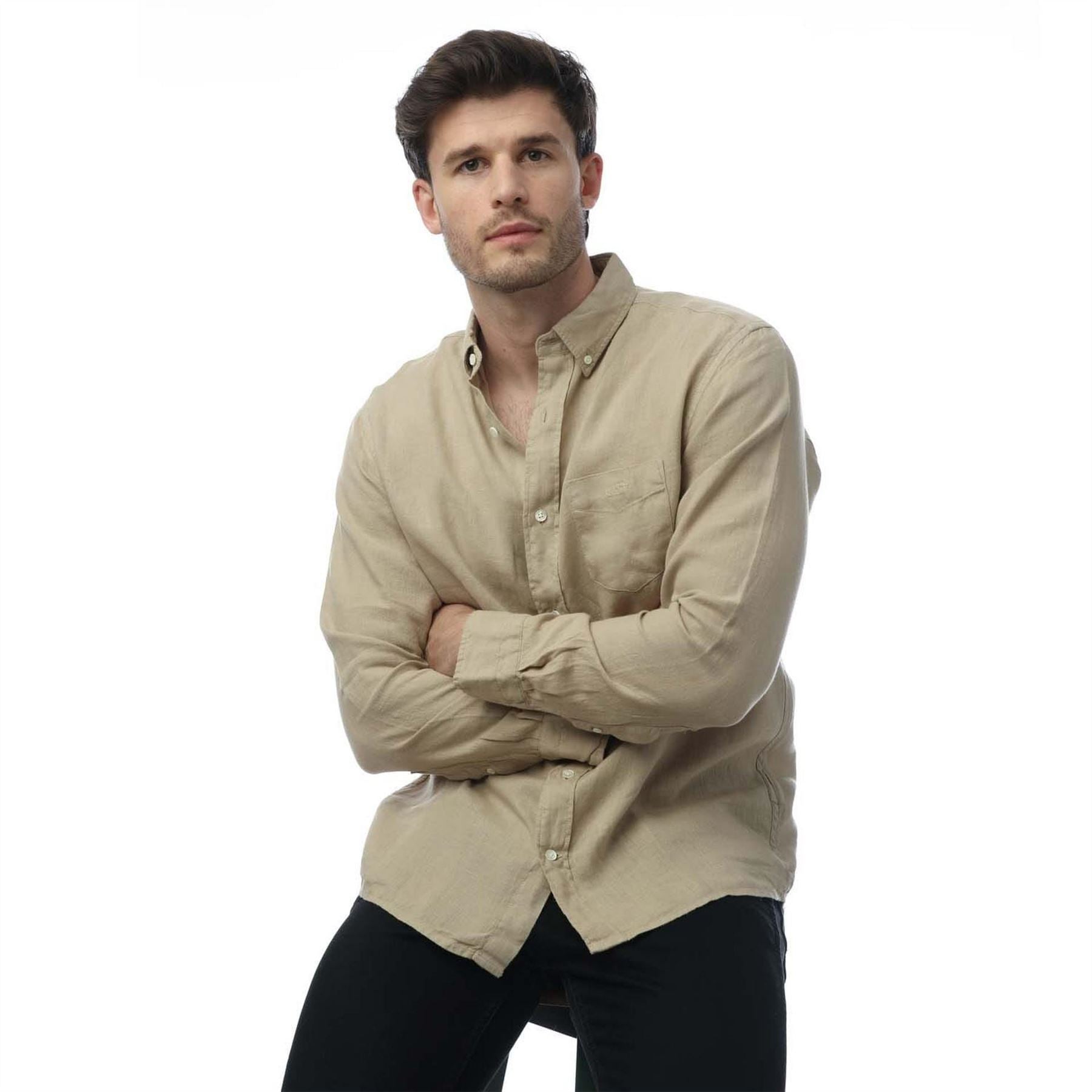 Gant Regular Fit Garment Dyed Linen Shirt