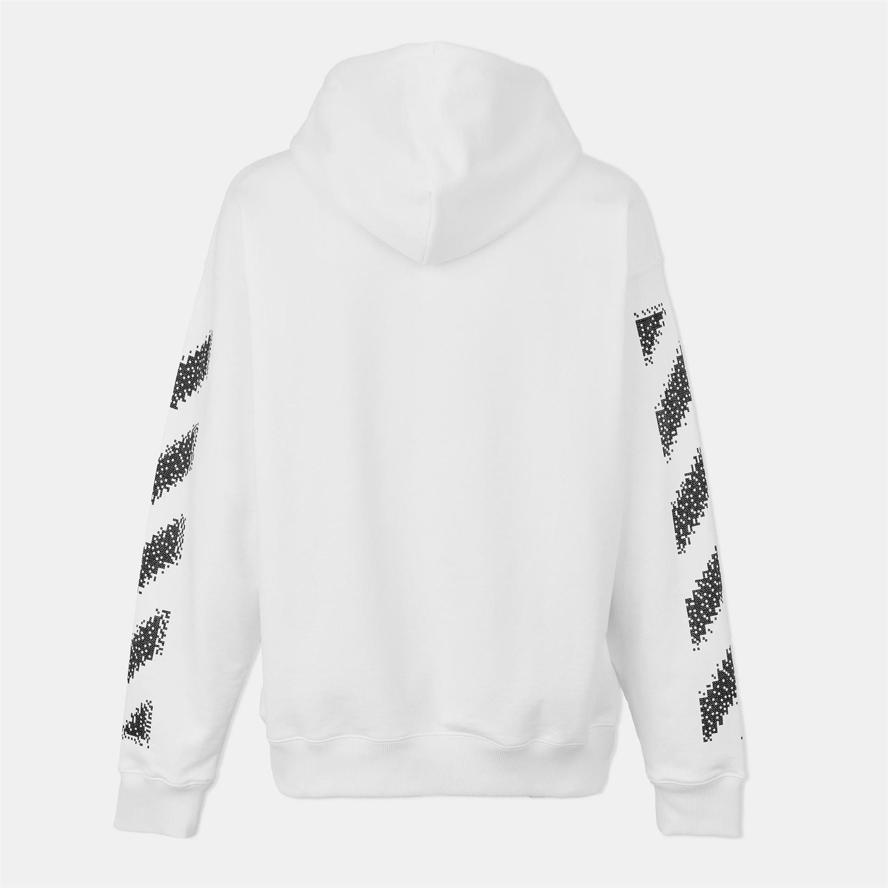 Off White Hooded Neck Oversize Fit Skate Sweatshirt