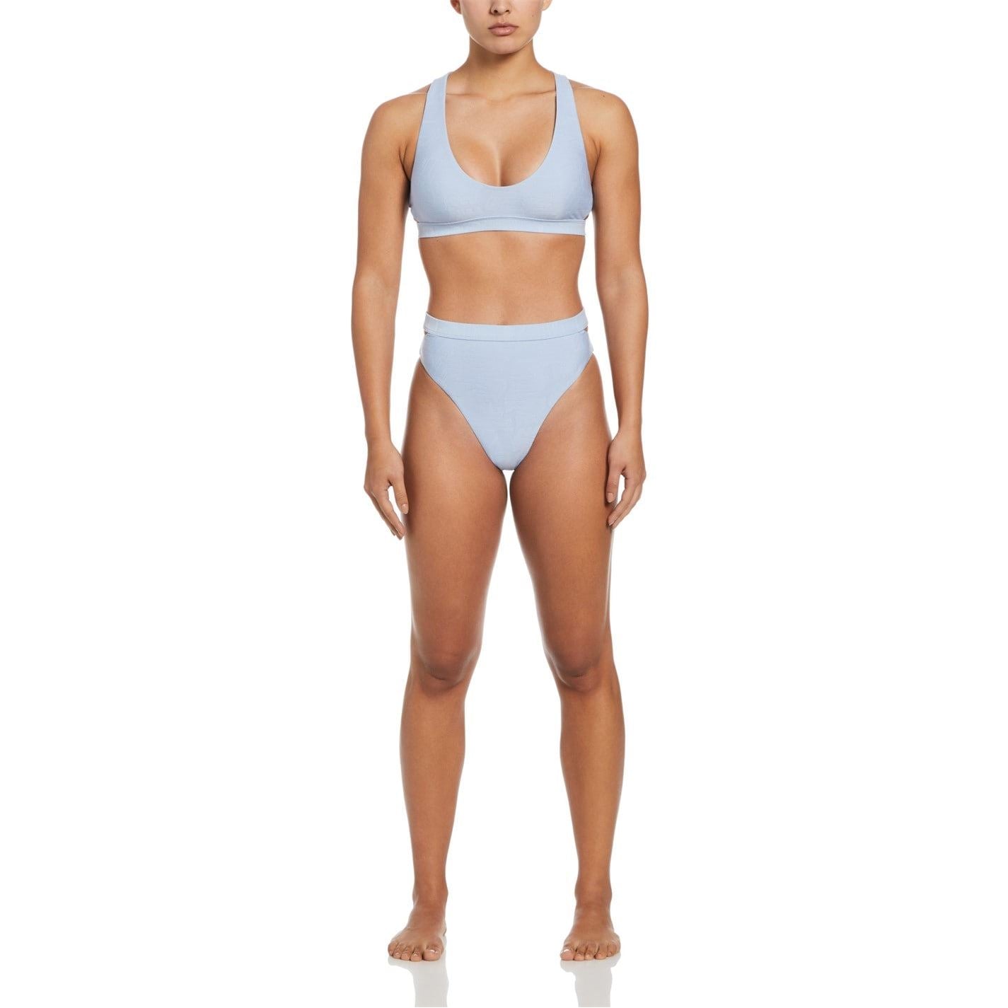 Nike Cut-Out Textured High Waist Bikini Bottom