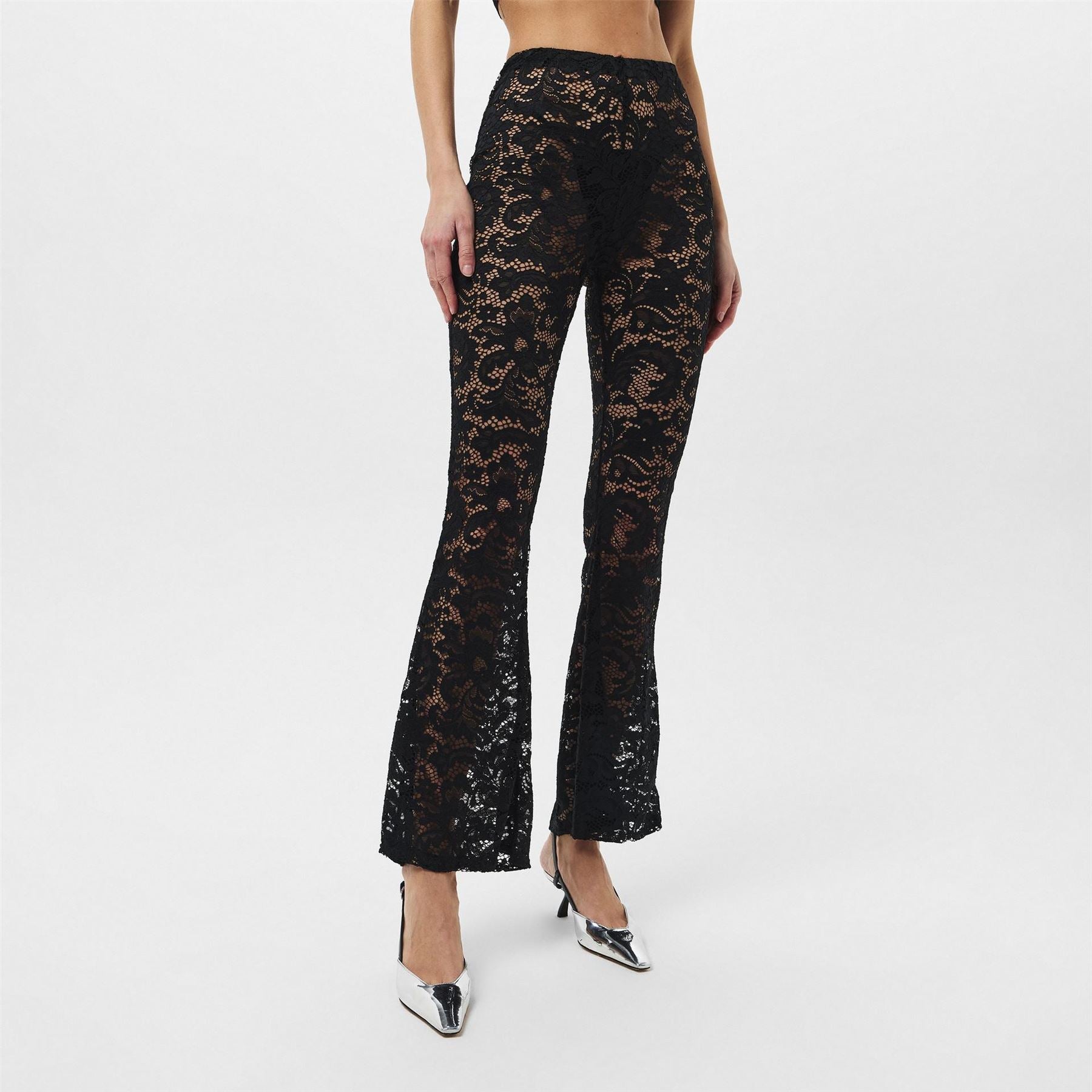 Missy Empire Womens Lace Flared Trousers