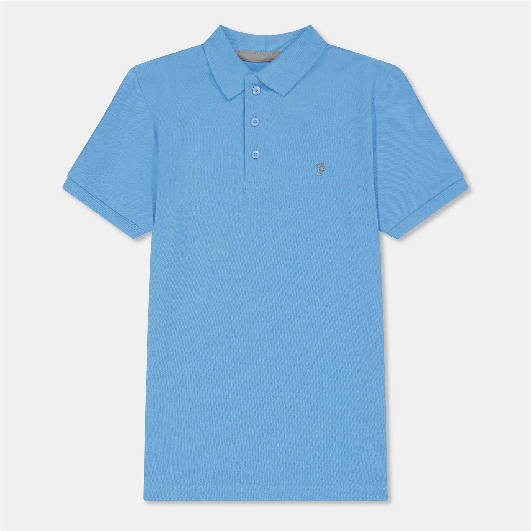 Farah Bugsworth Embroidered Collared Short Sleeve T-Shirt