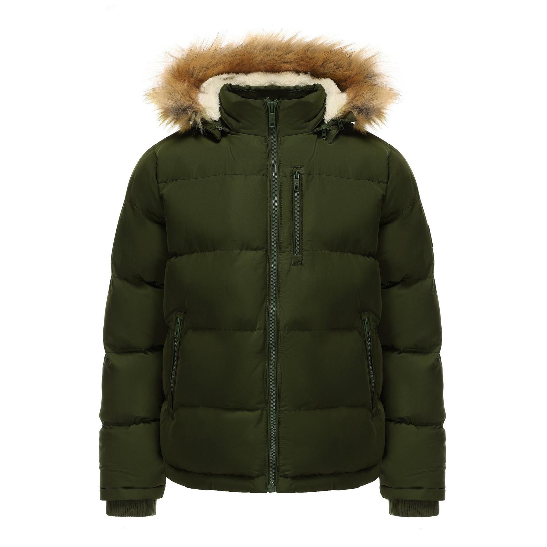 SoulCal Mens Cal 2 Zip Bubble Jacket For