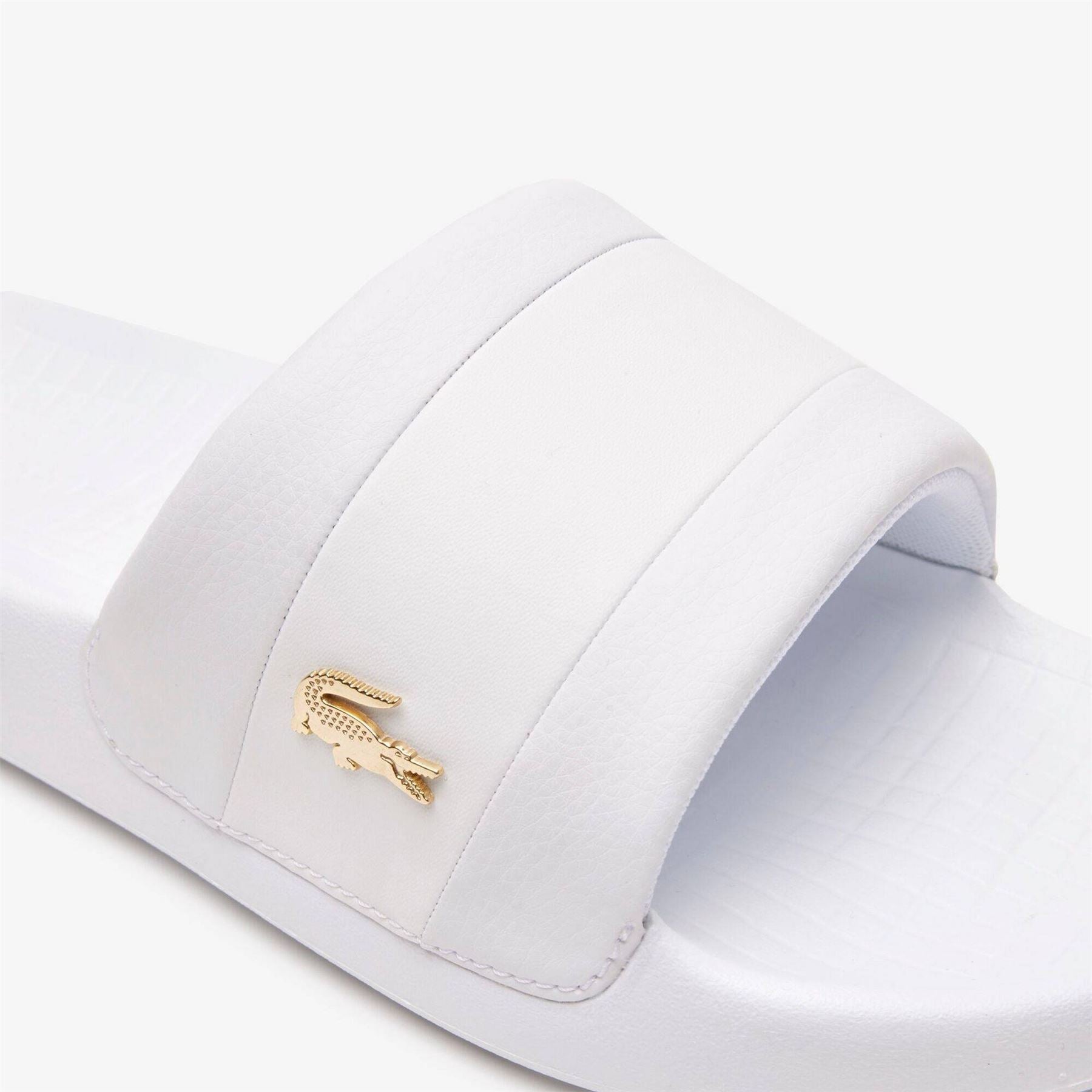 Lacoste Crocodile Print Flatform Slides
