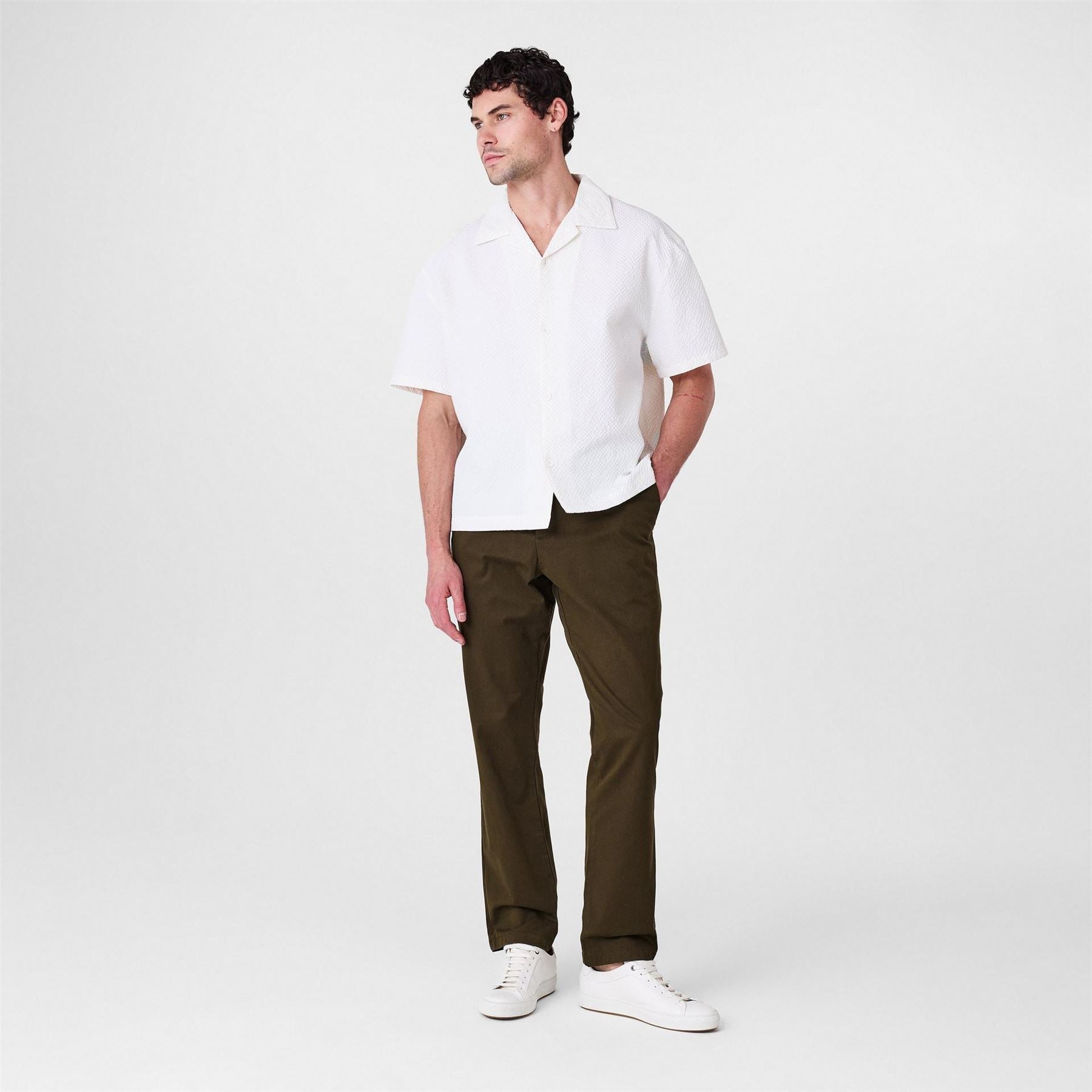 Ted Baker Haydae Solid Patterned Straight Chinos