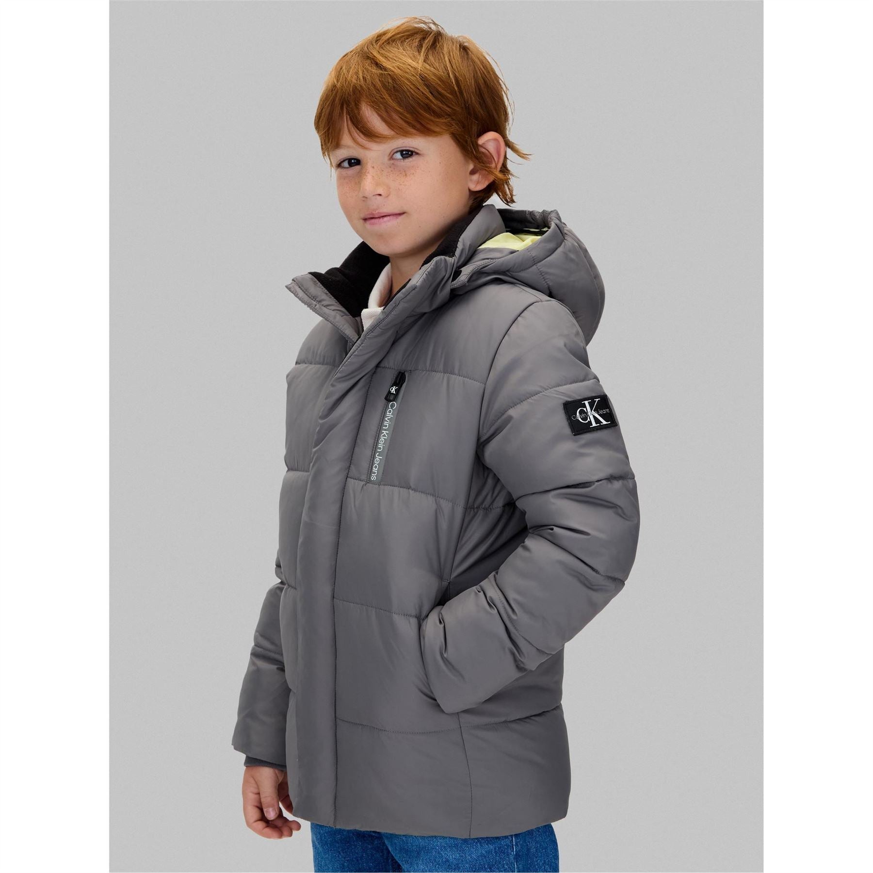Calvin Klein Jeans Essential Hooded Long Sleeve Short Puffer Jacket