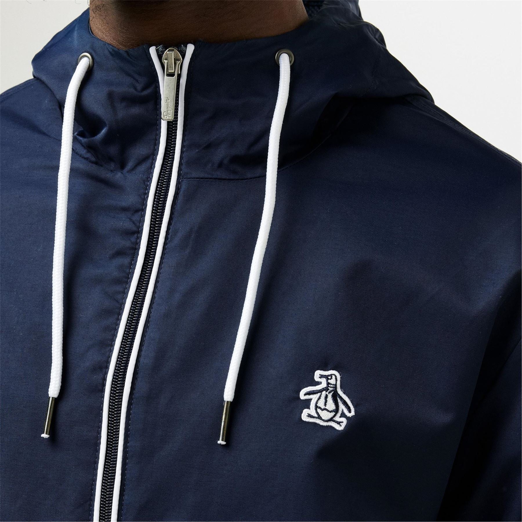 Original Penguin Cropped Hooded Penguin Long Sleeve Top