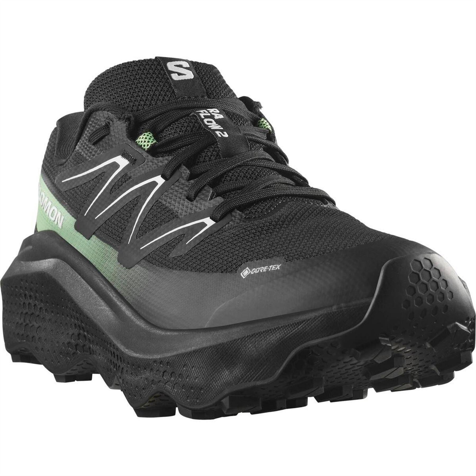 Salomon Mens Ultra Flow 2 GorE-Tex Black Black Patin Trail Running