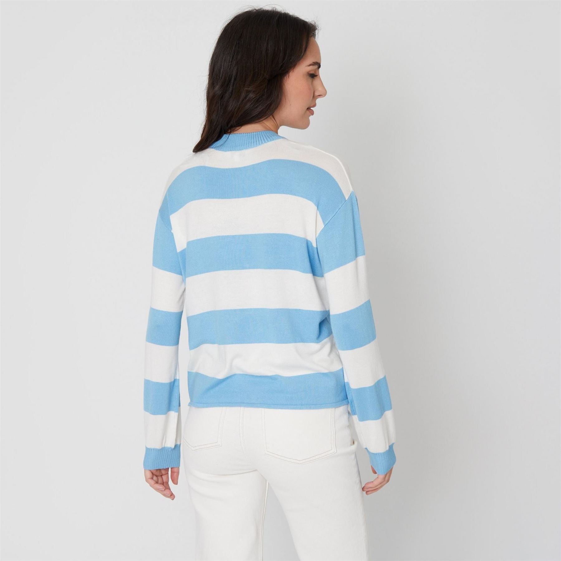 Be You Stripe Crew Neck Relaxed Fit Sweater