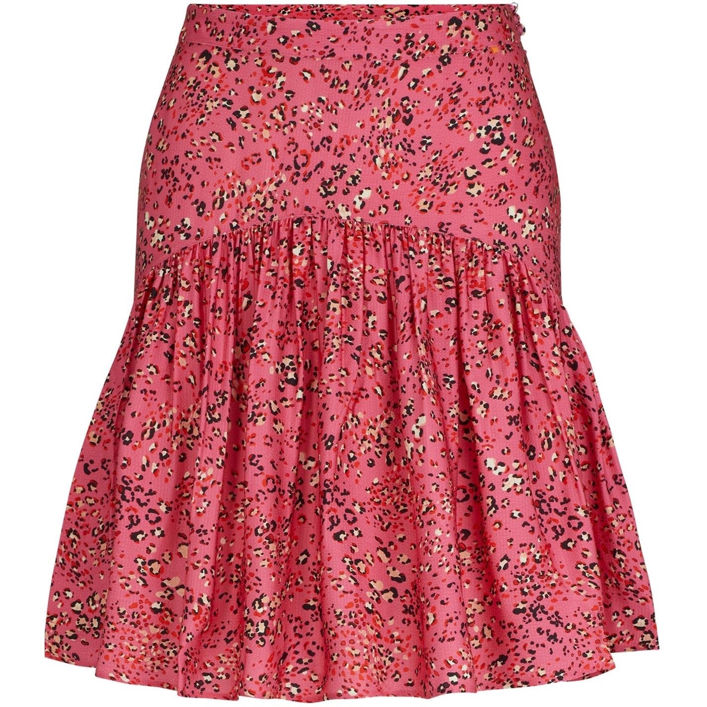 Boss C Viat Midi Leopard Patterned Tiered Skirt