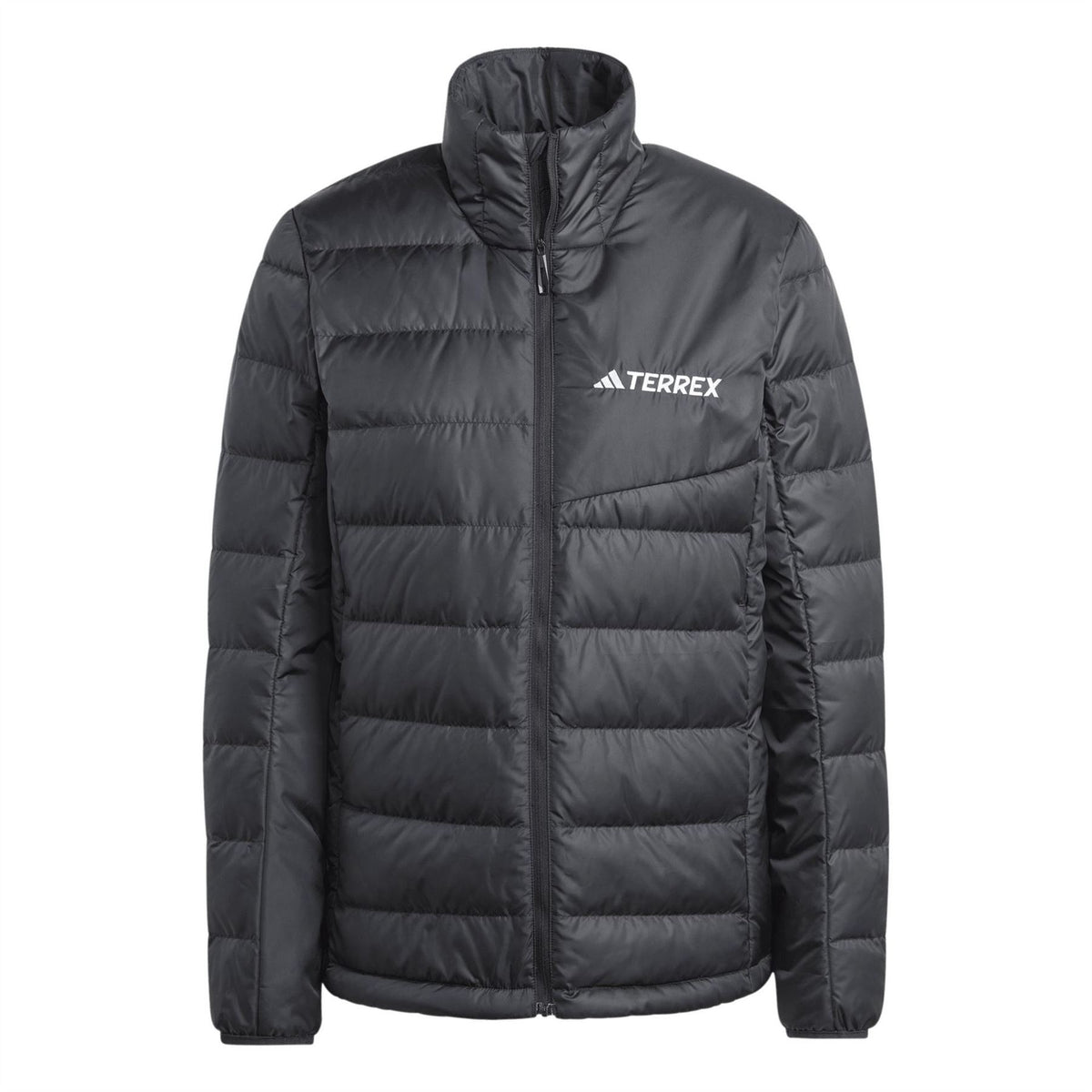 adidas Solid Patterned Zipped Pocket Down Jacket