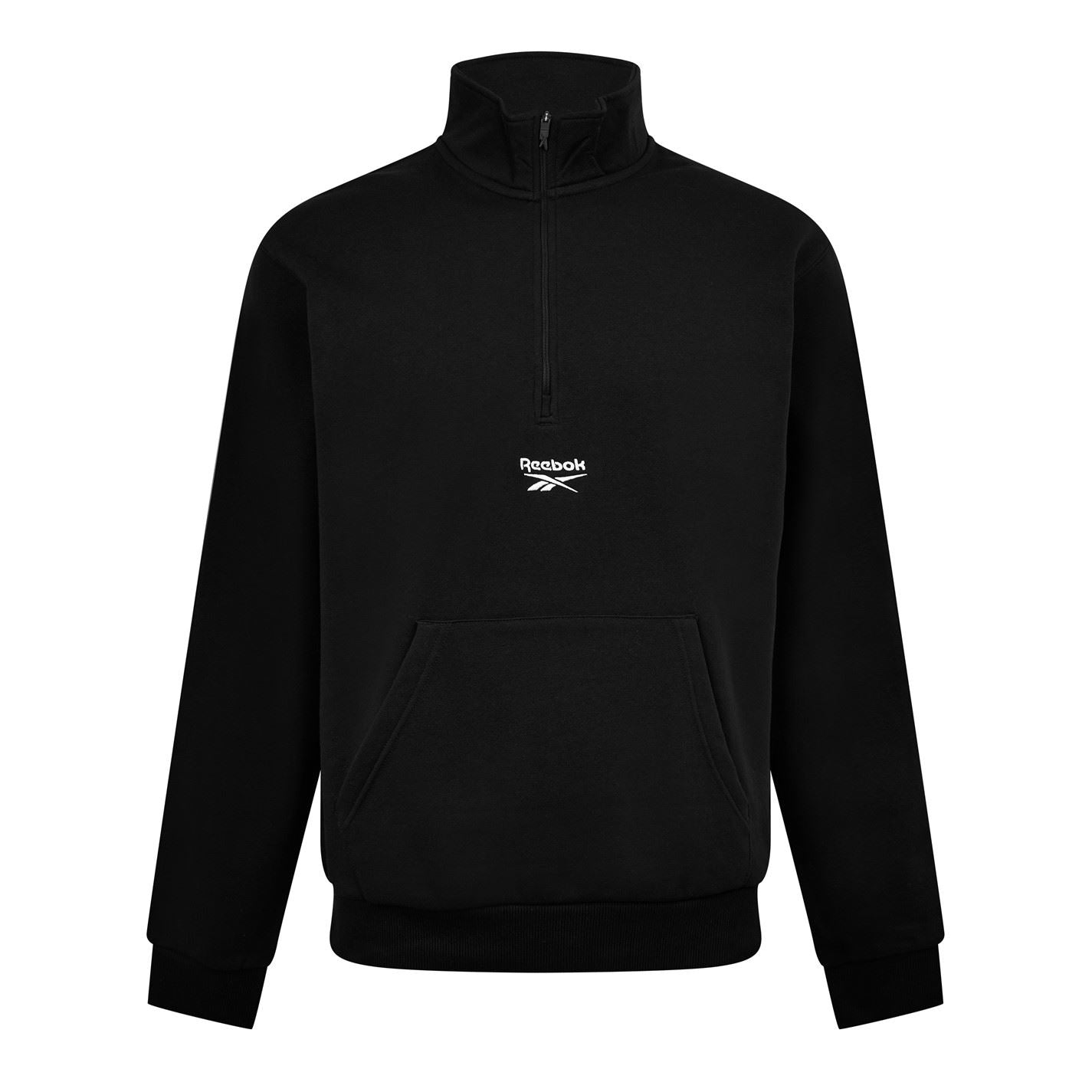 Reebok Zip Neck Relaxed Fit Long Sleeve Sweatshirt
