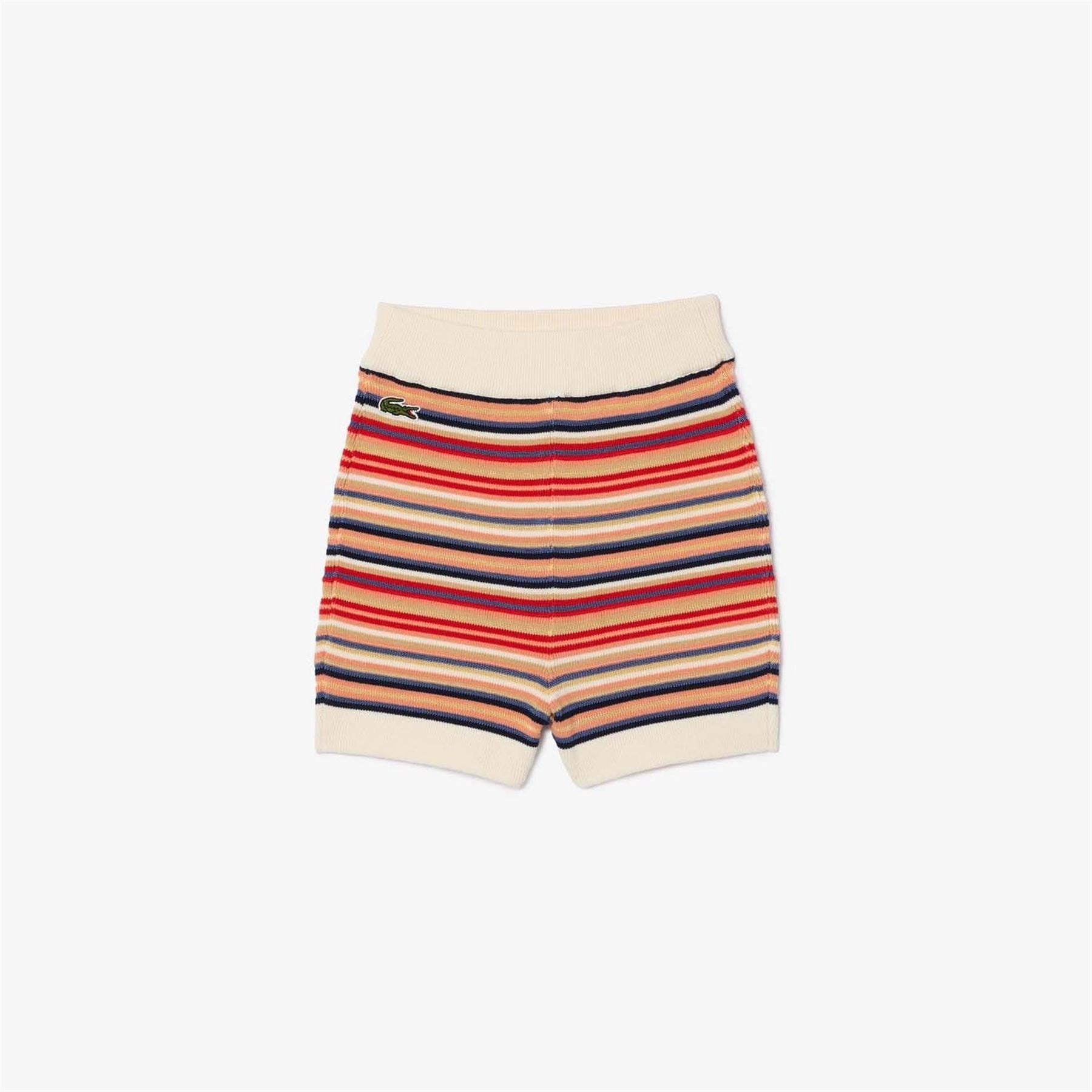 Lacoste Waist Striped Cotton Shorts