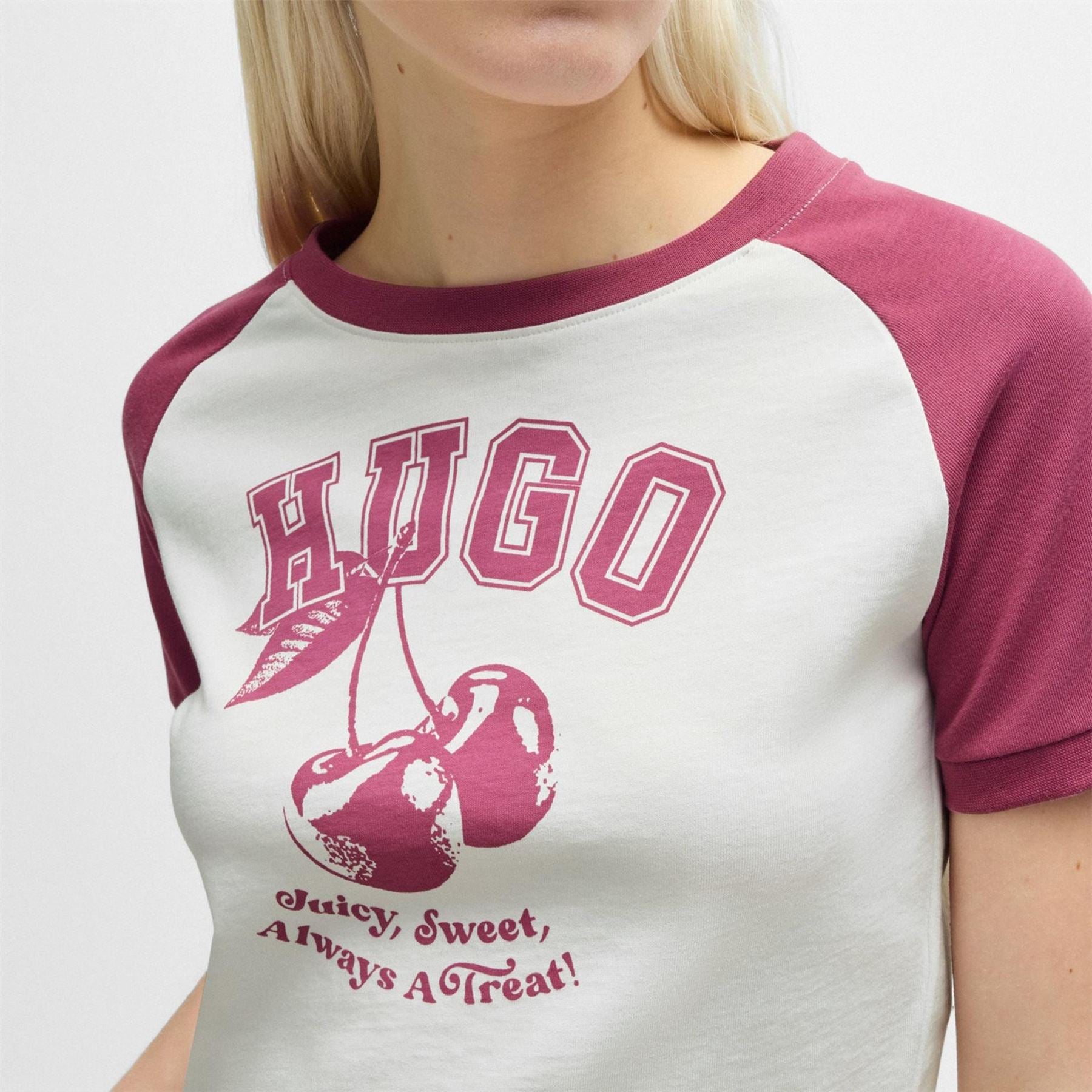 Hugo Cropped Crew Neck Short Sleeve T-Shirt