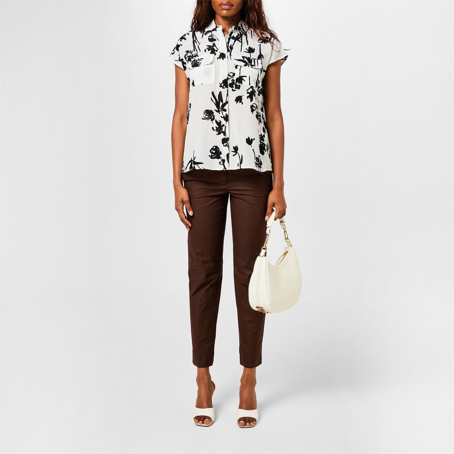 Marella Floral Print Short Sleeve Patterned Shirt