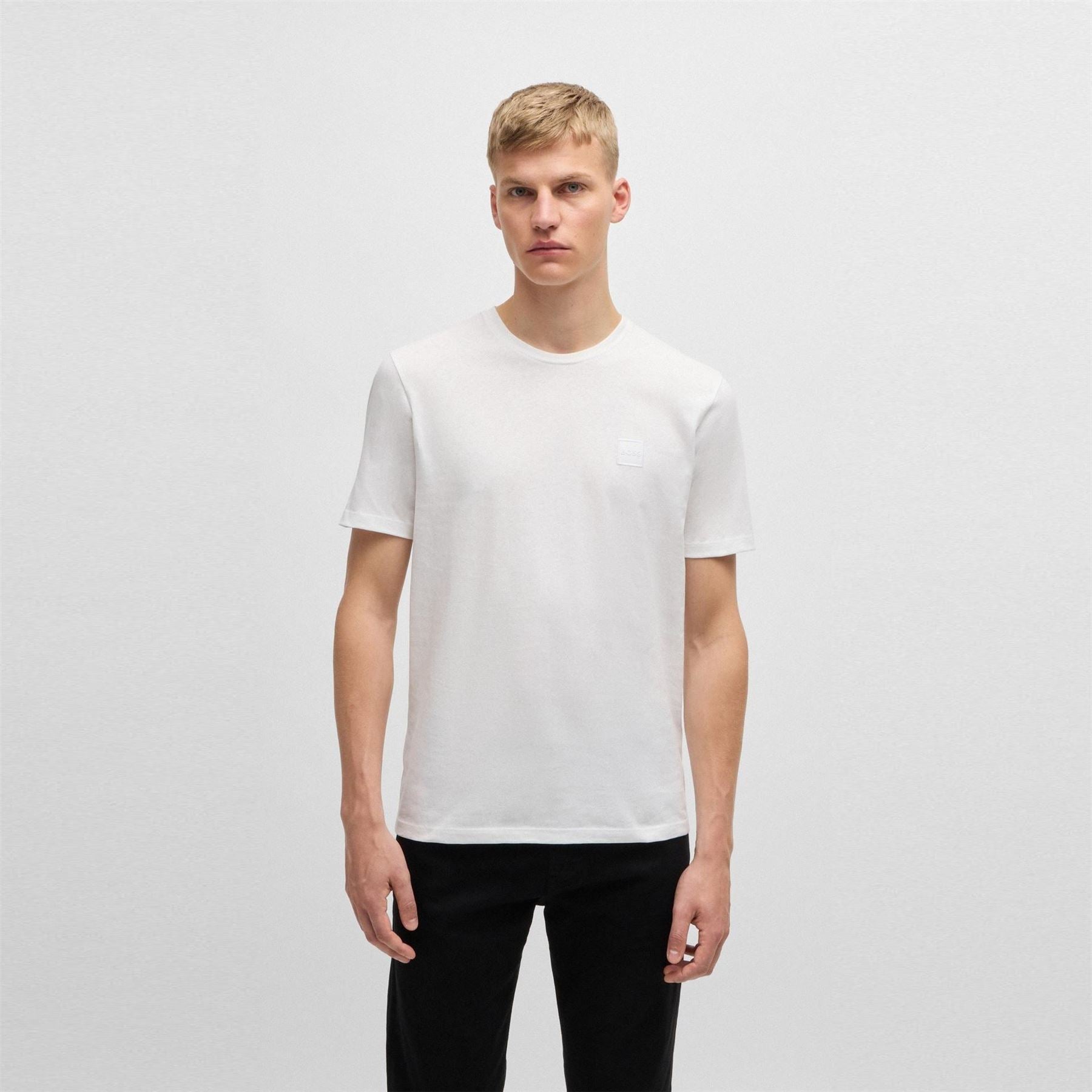 Boss BOSS ORANGE Tales T Shirt with Logo Patch Premium Cotton