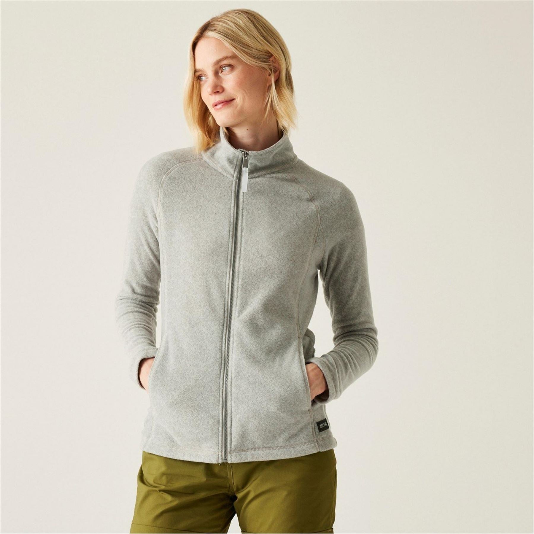 Regatta Mayse Long Sleeve Marl Funnel Neck Full Zip Fleece