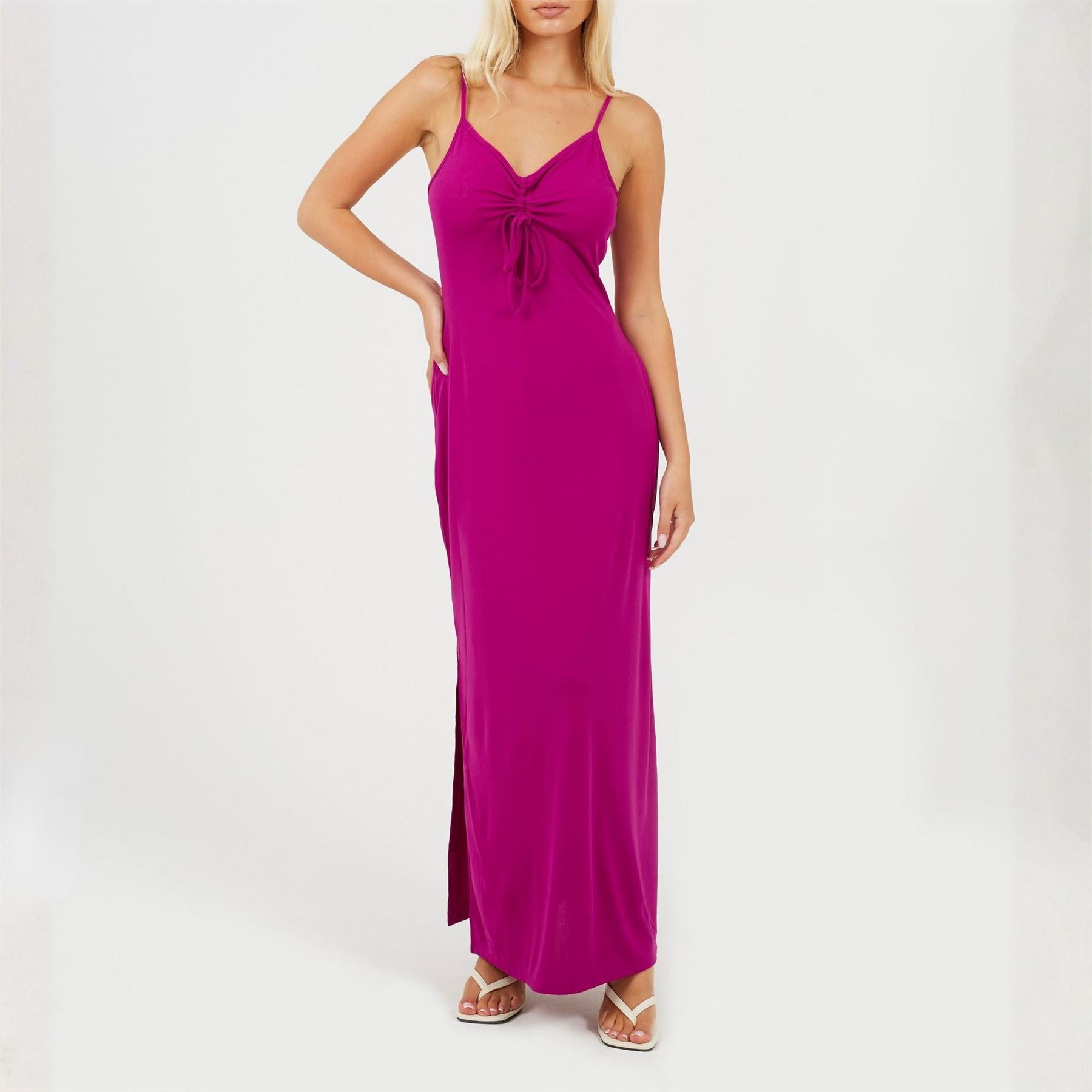 Brave Soul Cami V-Neck Maxi Slip Dress