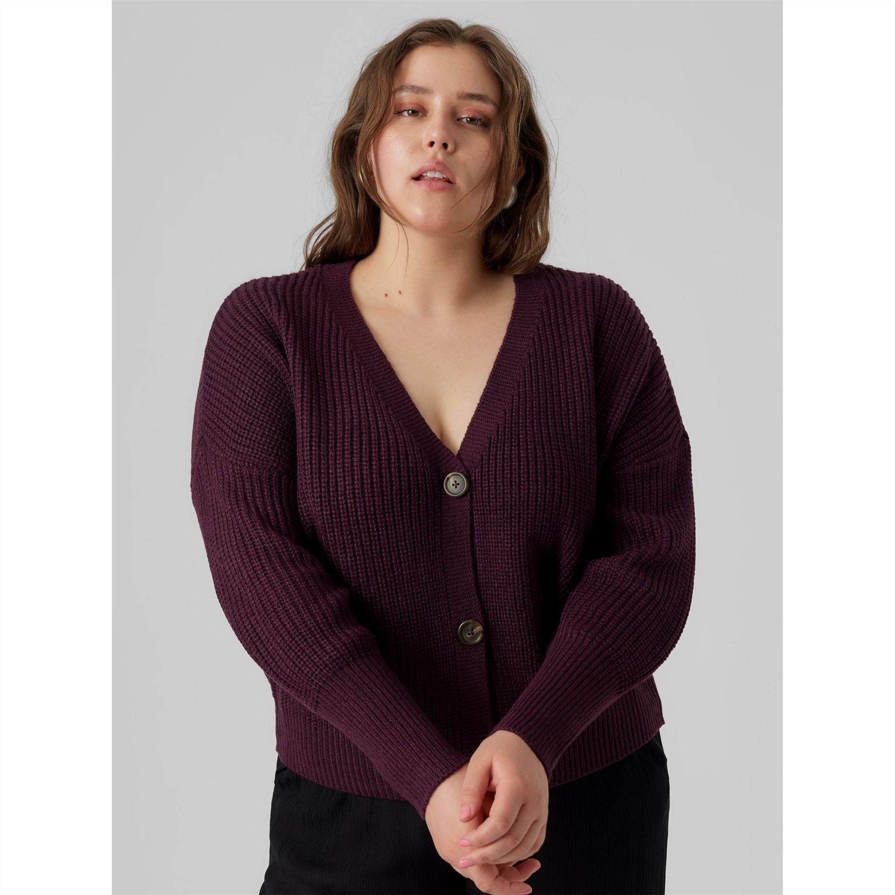 Vero Moda V-Neck Relaxed Fit Long Sleeve Sweater