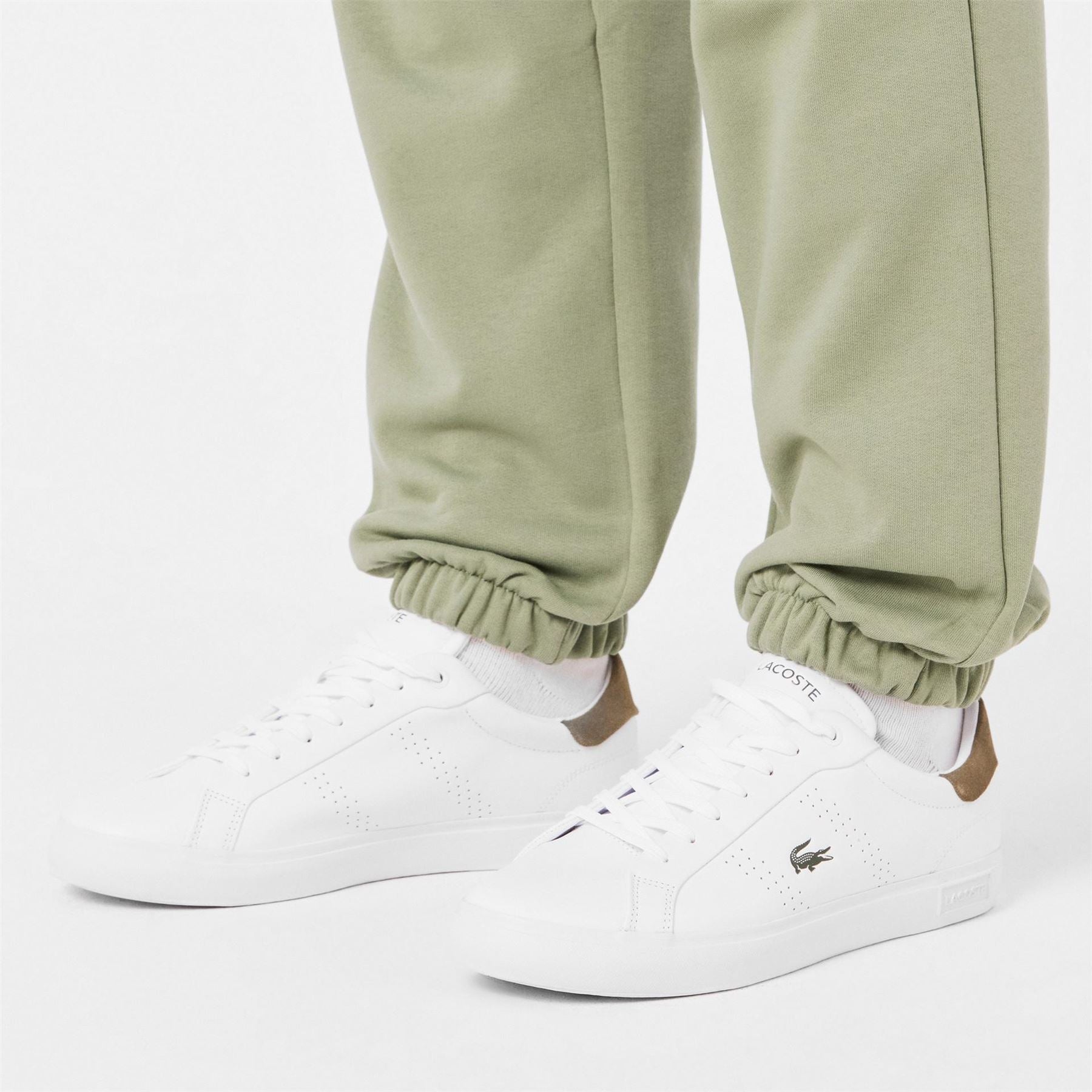 Lacoste Powercourt Low Top Crocodile Print Sneakers