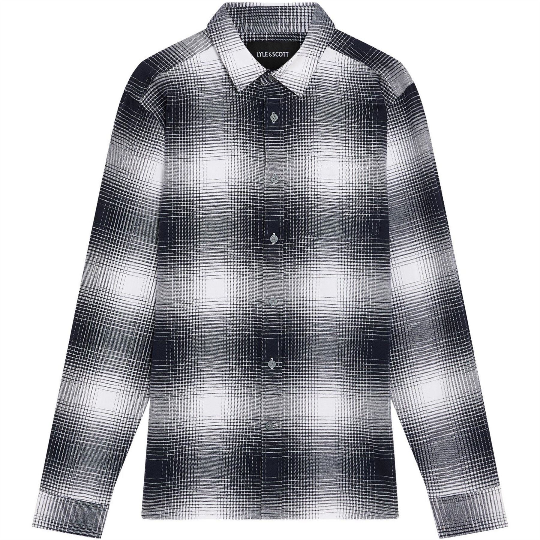 Lyle and Scott Flannel Collared Neck Long Sleeve Shirt