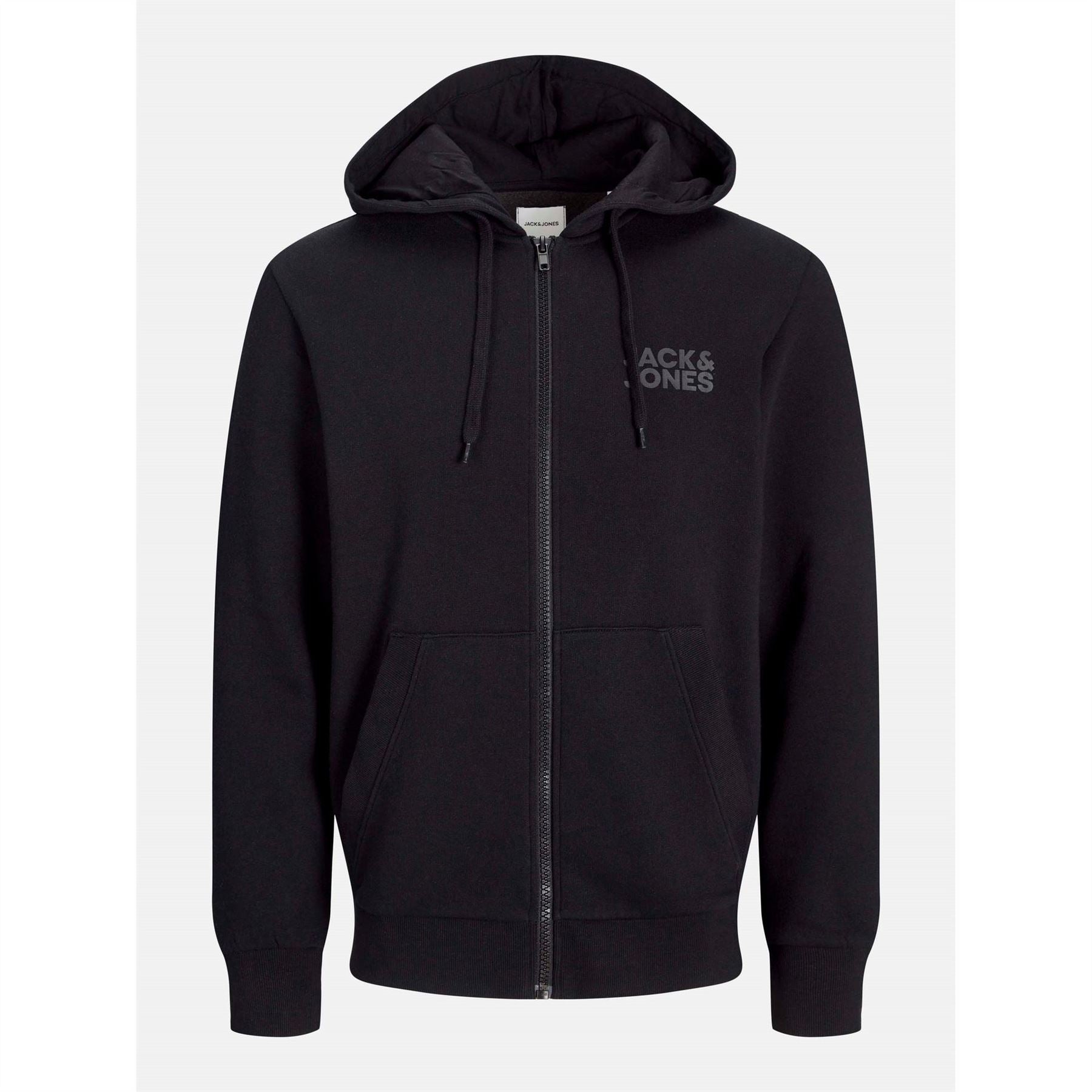 Jack and Jones Mens Corp Logo Sweat Zip Hood