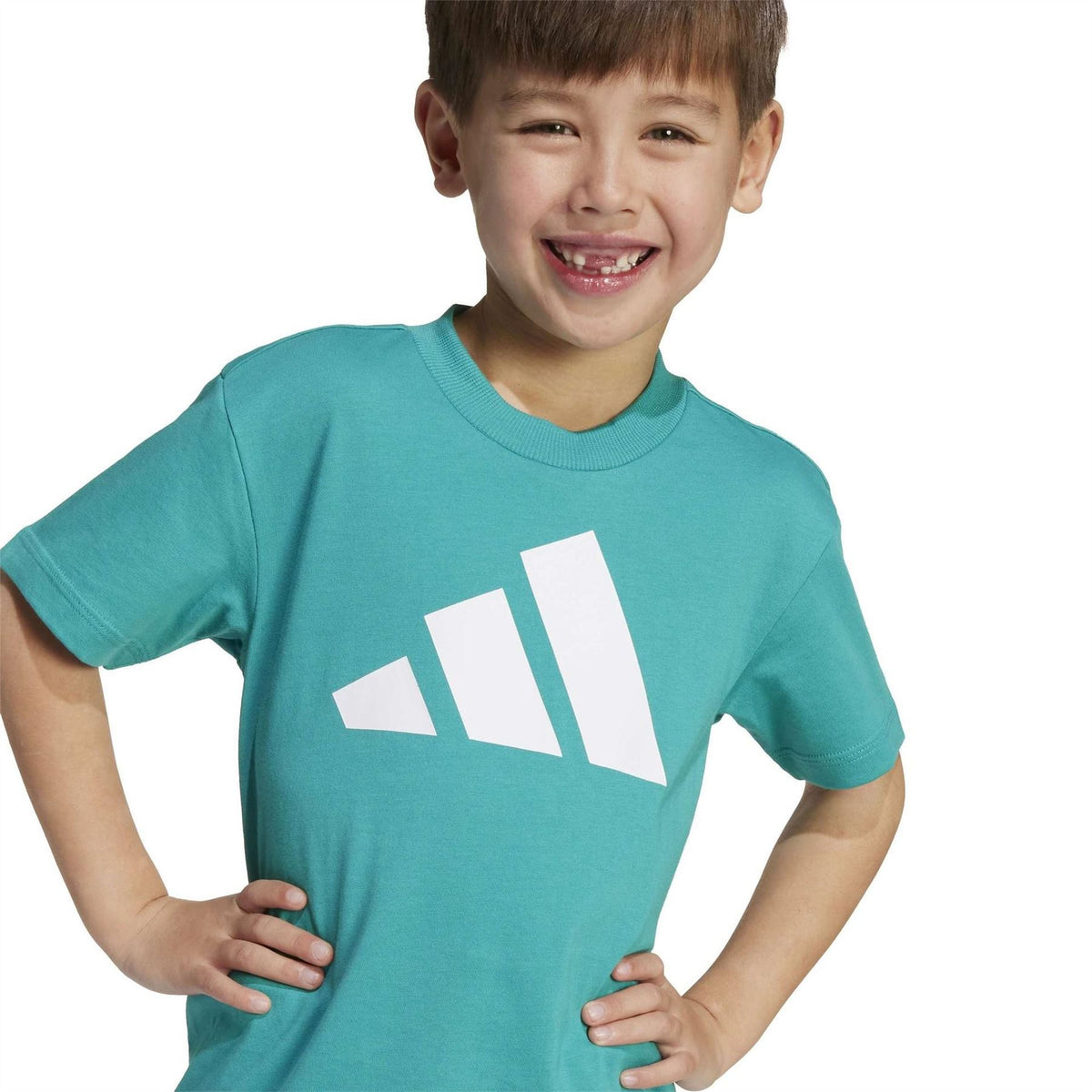 adidas Juniors Bold Logo Crew Neck Short Sleeve T-Shirt