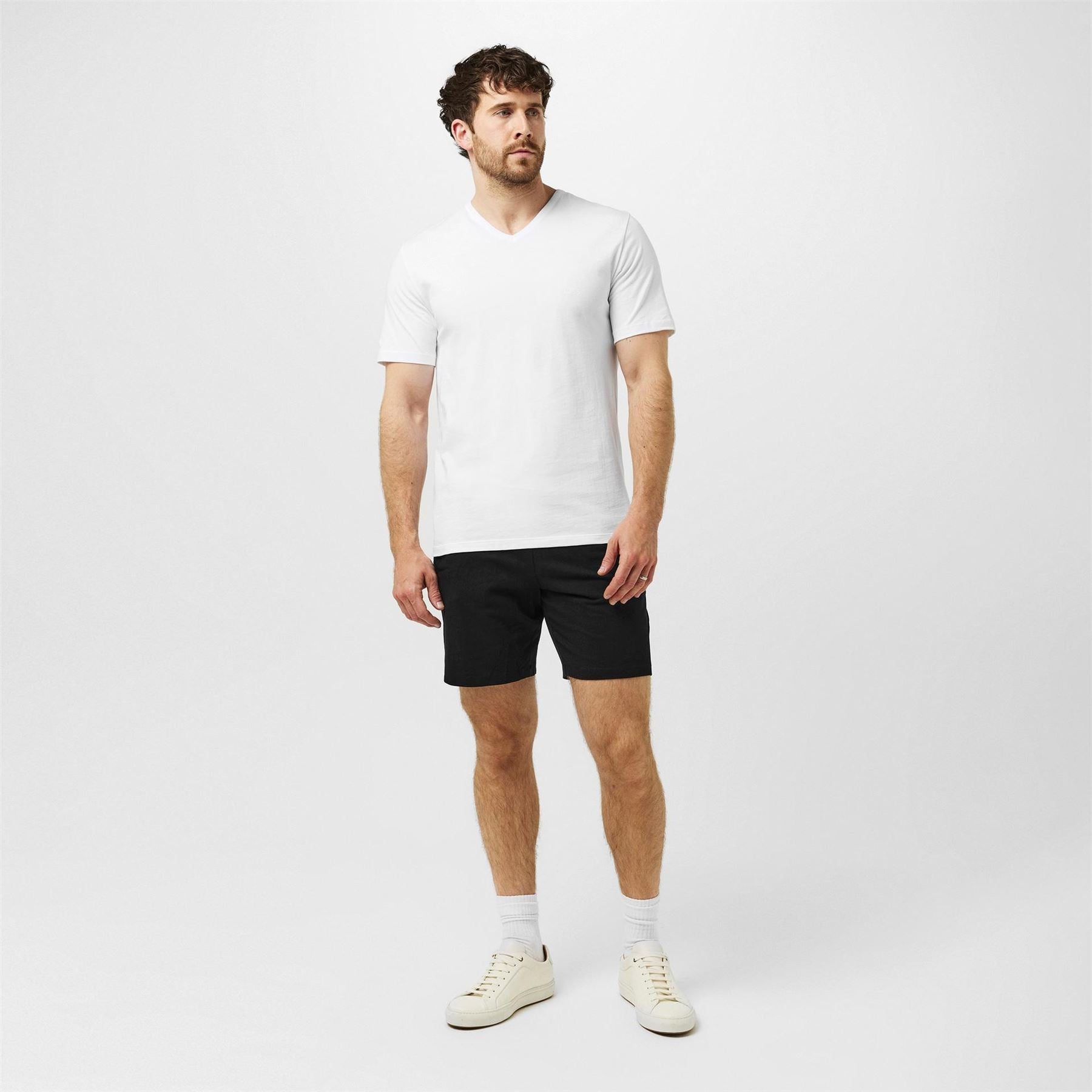 Boss V Neck 3 Pack T-Shirts, Soft Breathable Fabric