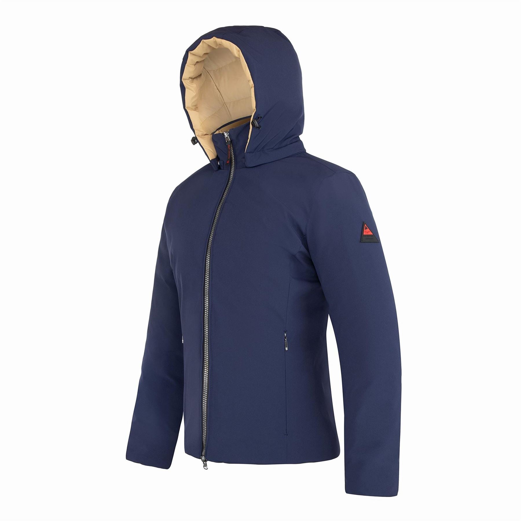 Cape Heights Solid Patterned Hooded Snap Button Puffer Jacket